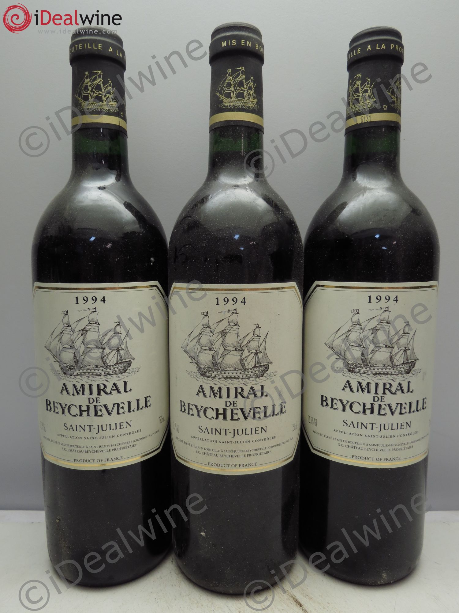 Amiral de Beychevelle Second Vin 1994 - Lot de 3 bouteilles - 0