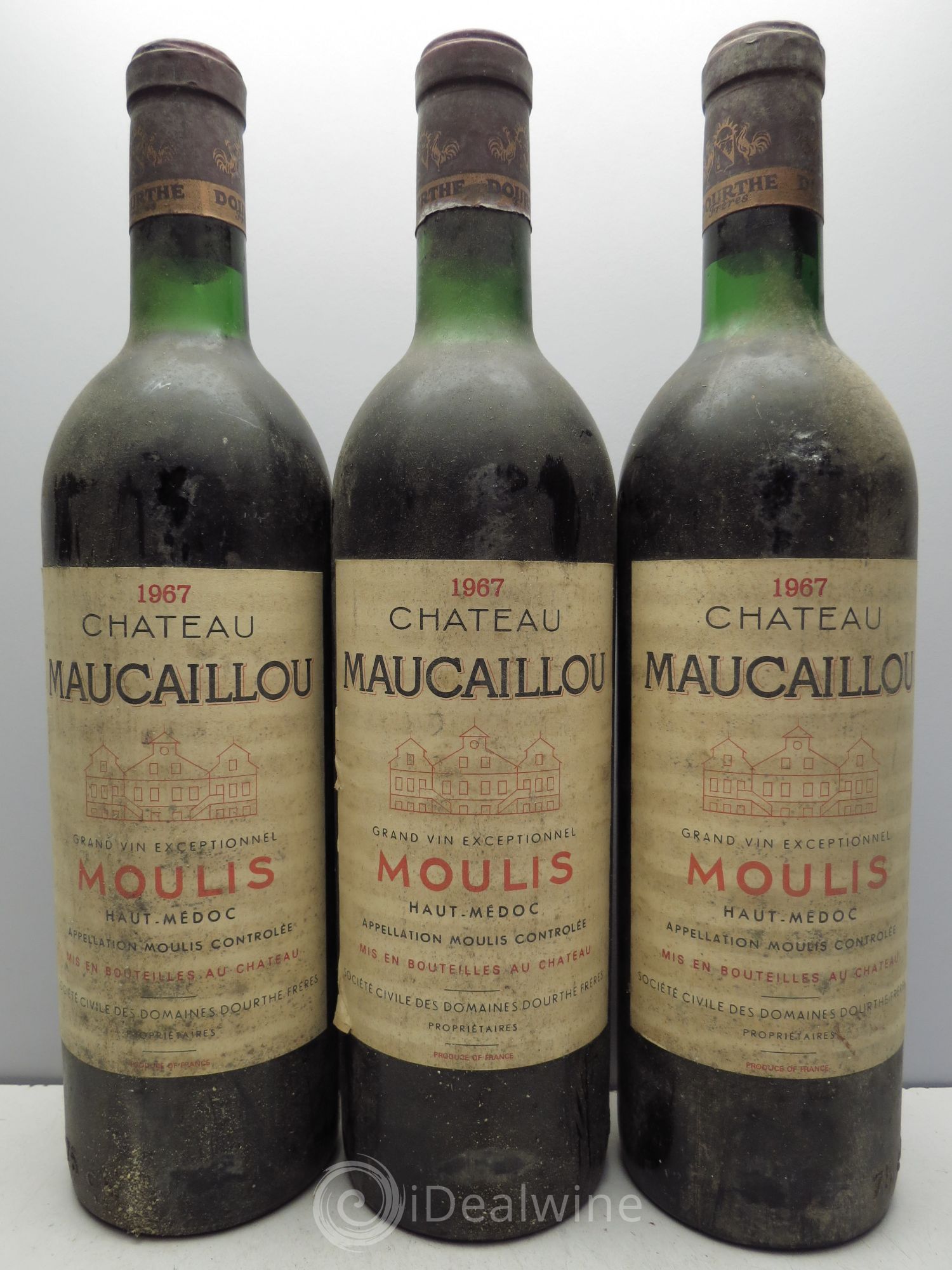 Château Maucaillou 1967 - Lot de 3 bouteilles - 0