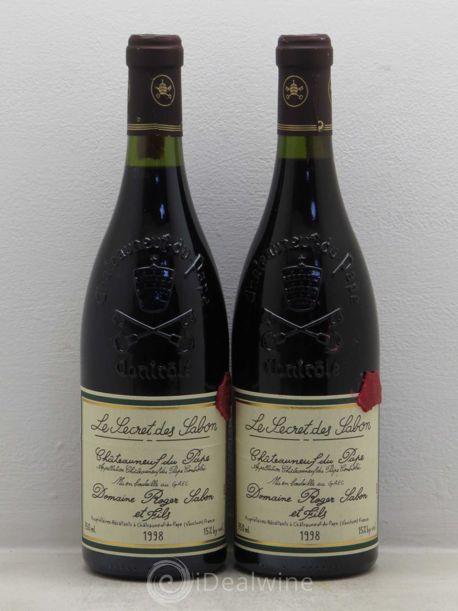 Châteauneuf-du-Pape Le Secret des Sabon Domaine Roger Sabon 1998 - Lot de 2 bouteilles - 0