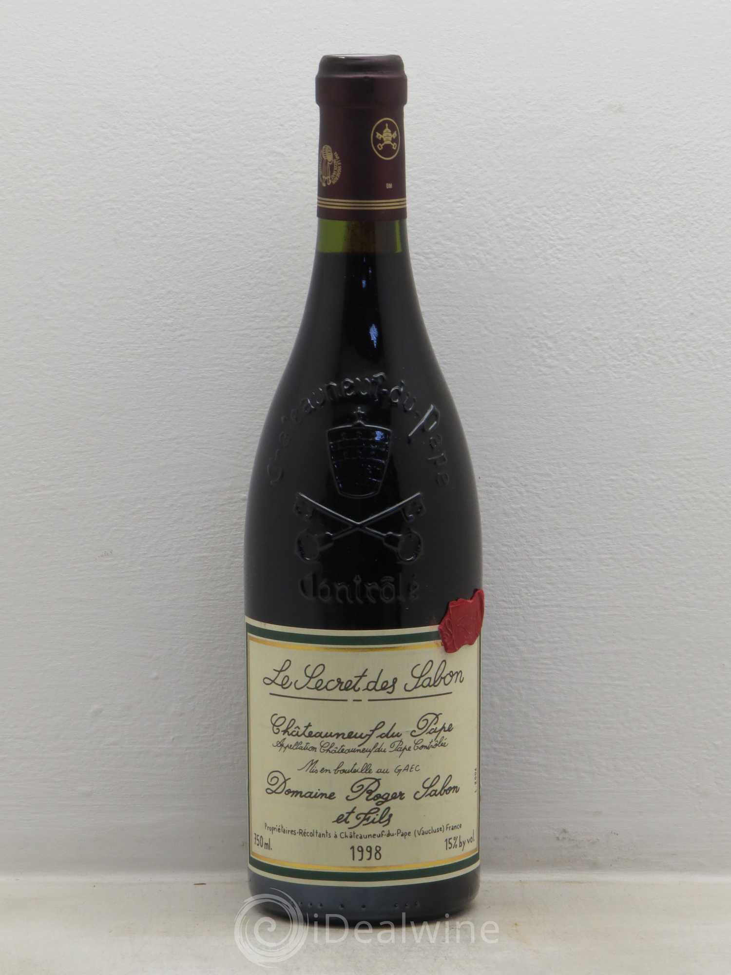 Châteauneuf-du-Pape Le Secret des Sabon Domaine Roger Sabon 1998 - Lot de 1 bouteille - 0
