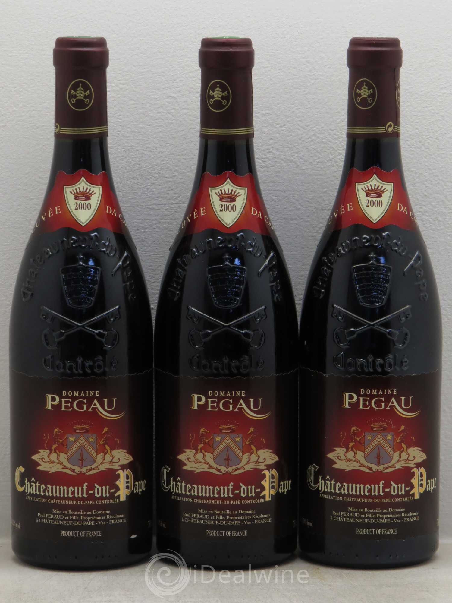 Châteauneuf-du-Pape Domaine du Pégau Cuvée Da Capo Paul et Laurence Féraud 2000 - Lot de 3 bouteilles - 0