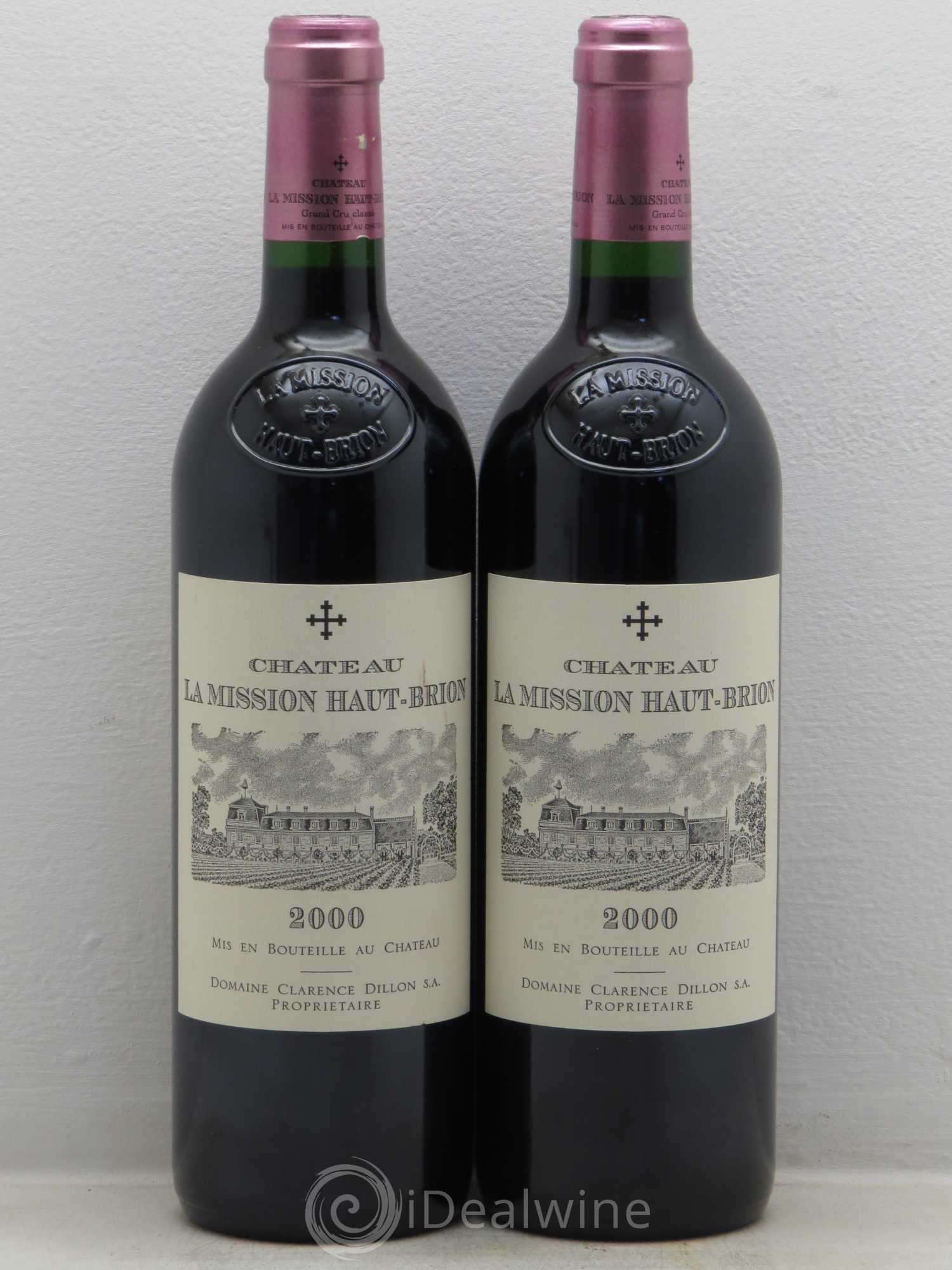 Château la Mission Haut-Brion Cru Classé de Graves 2000 - Lot de 2 bouteilles - 0