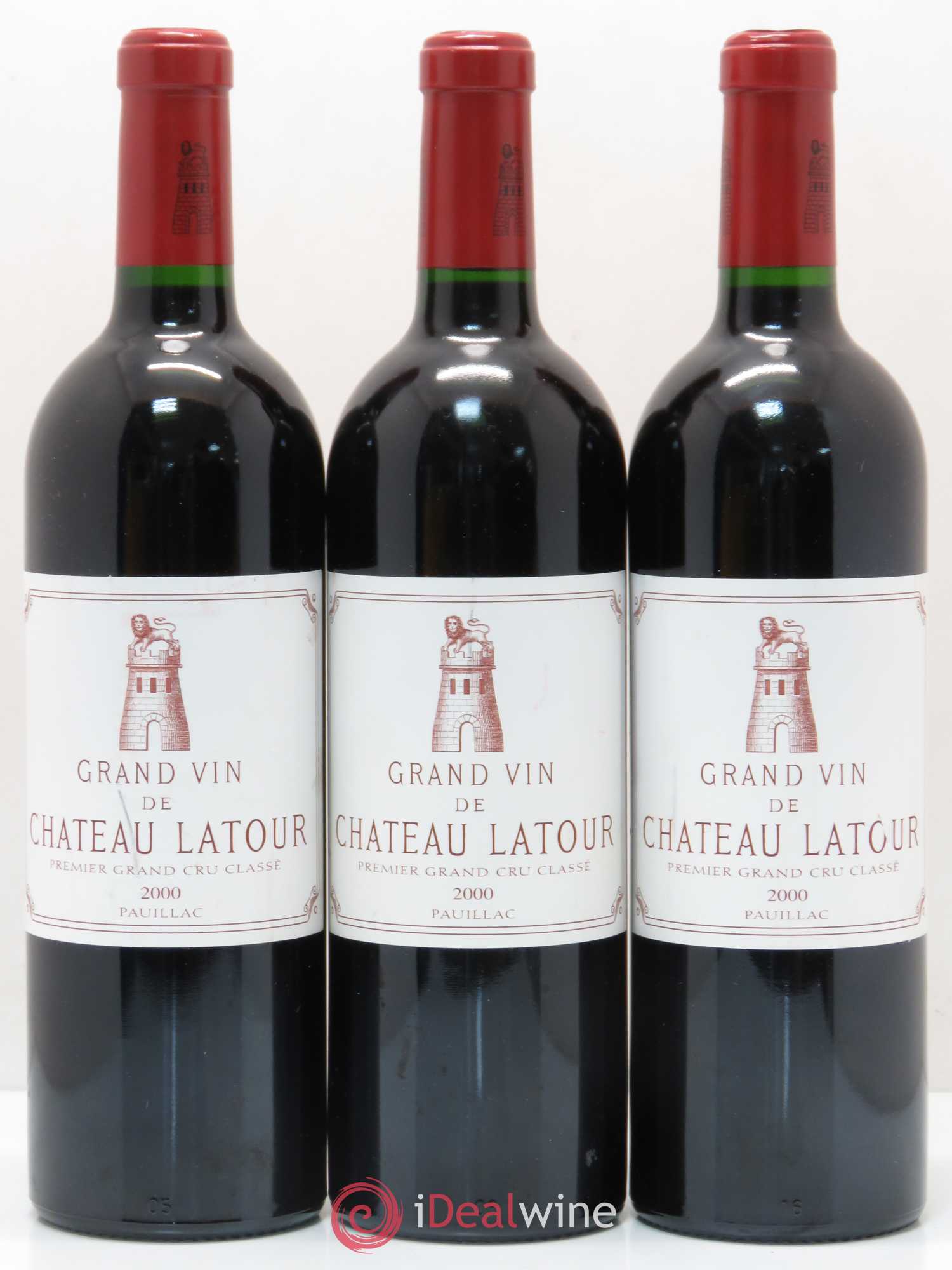 Château Latour 1er Grand Cru Classé 2000 - Lot de 3 bouteilles - 0