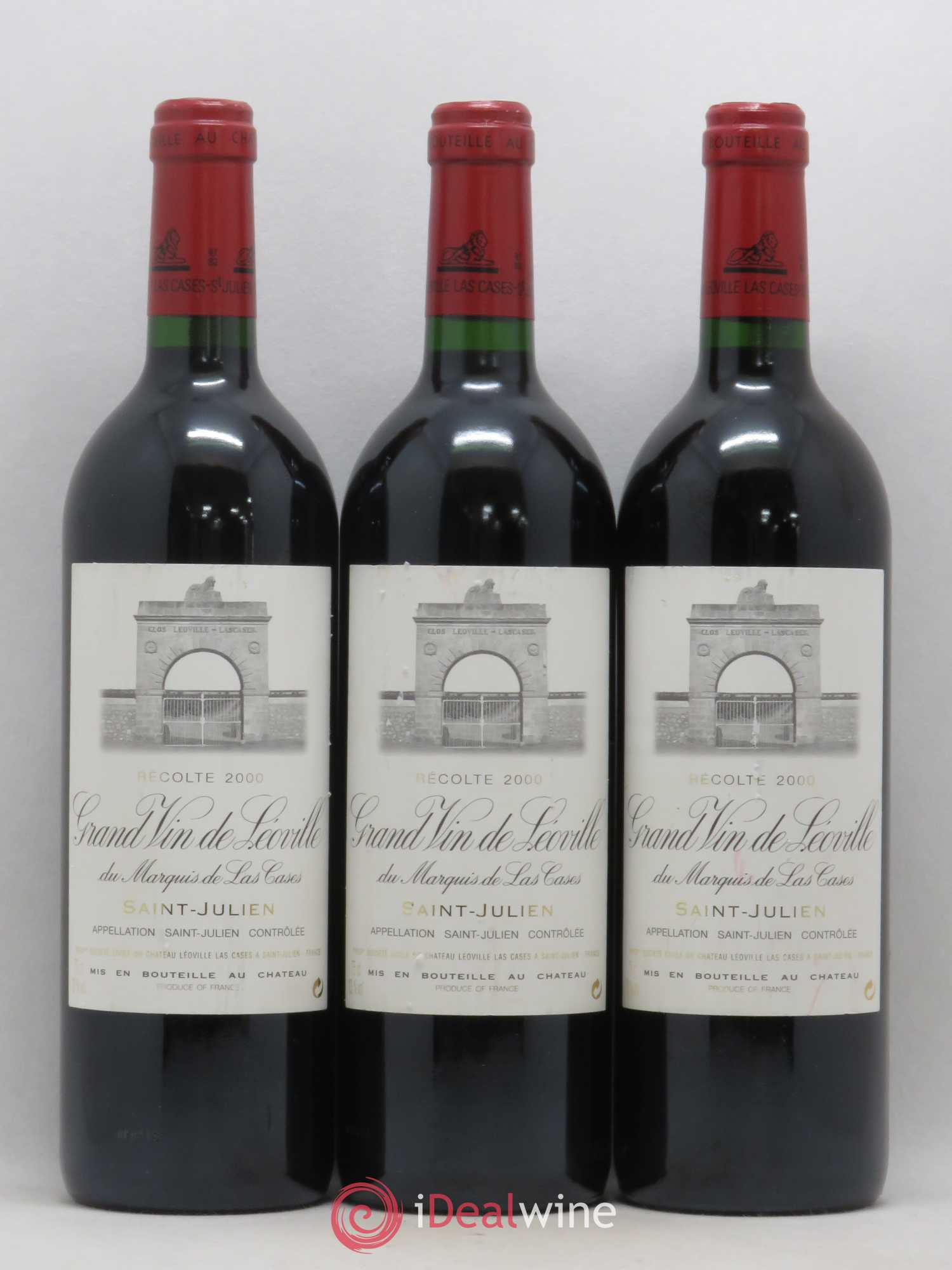 Château Léoville Las Cases 2ème Grand Cru Classé 2000 - Lot de 3 bouteilles - 0
