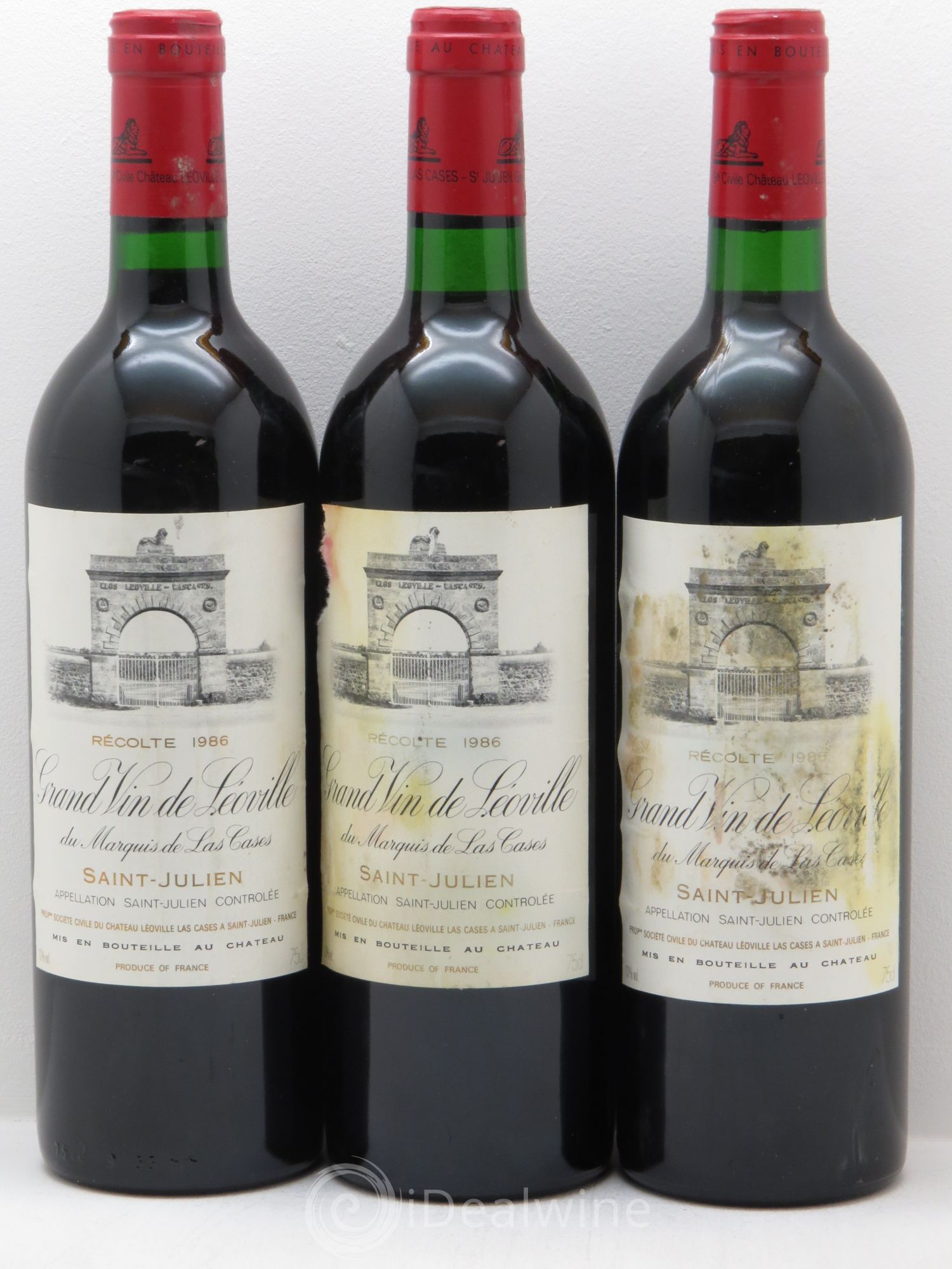 Château Léoville Las Cases 2ème Grand Cru Classé 1986 - Lot de 3 bouteilles - 0