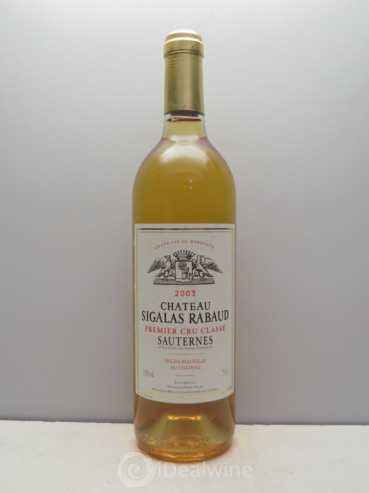 Château Sigalas Rabaud 1er Grand Cru Classé 2003 - Posten von 1 Flasche - 0