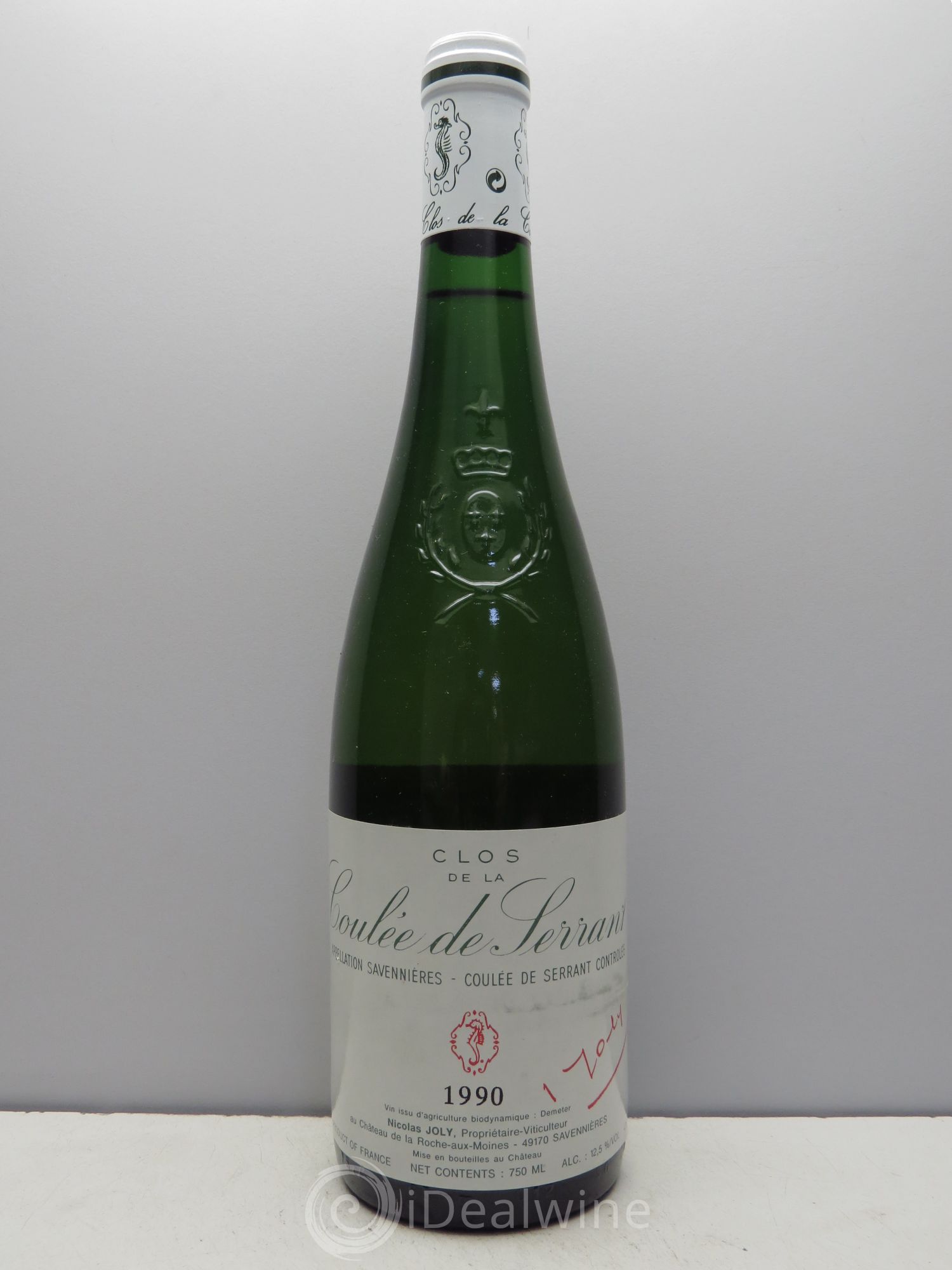 Savennières Clos de la Coulée de Serrant Vignobles de la Coulée de Serrant - Nicolas Joly 1990 - Lot de 1 bouteille - 0
