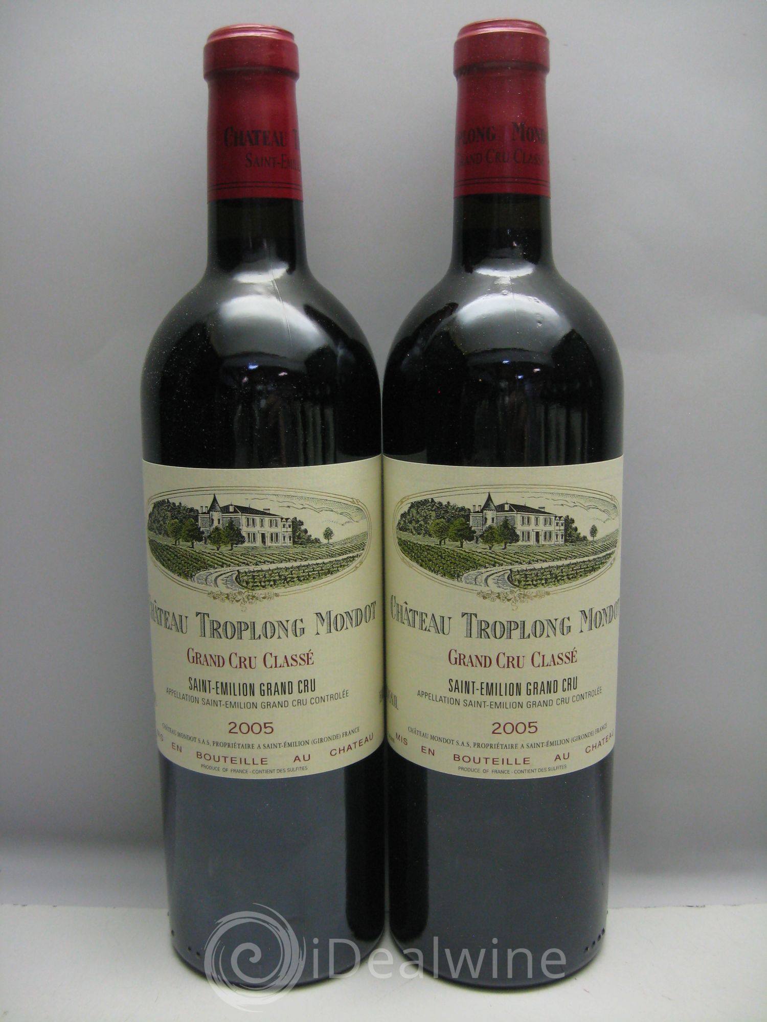 Château Troplong Mondot 1er Grand Cru Classé B 2005 - Lot de 12 bouteilles - 0