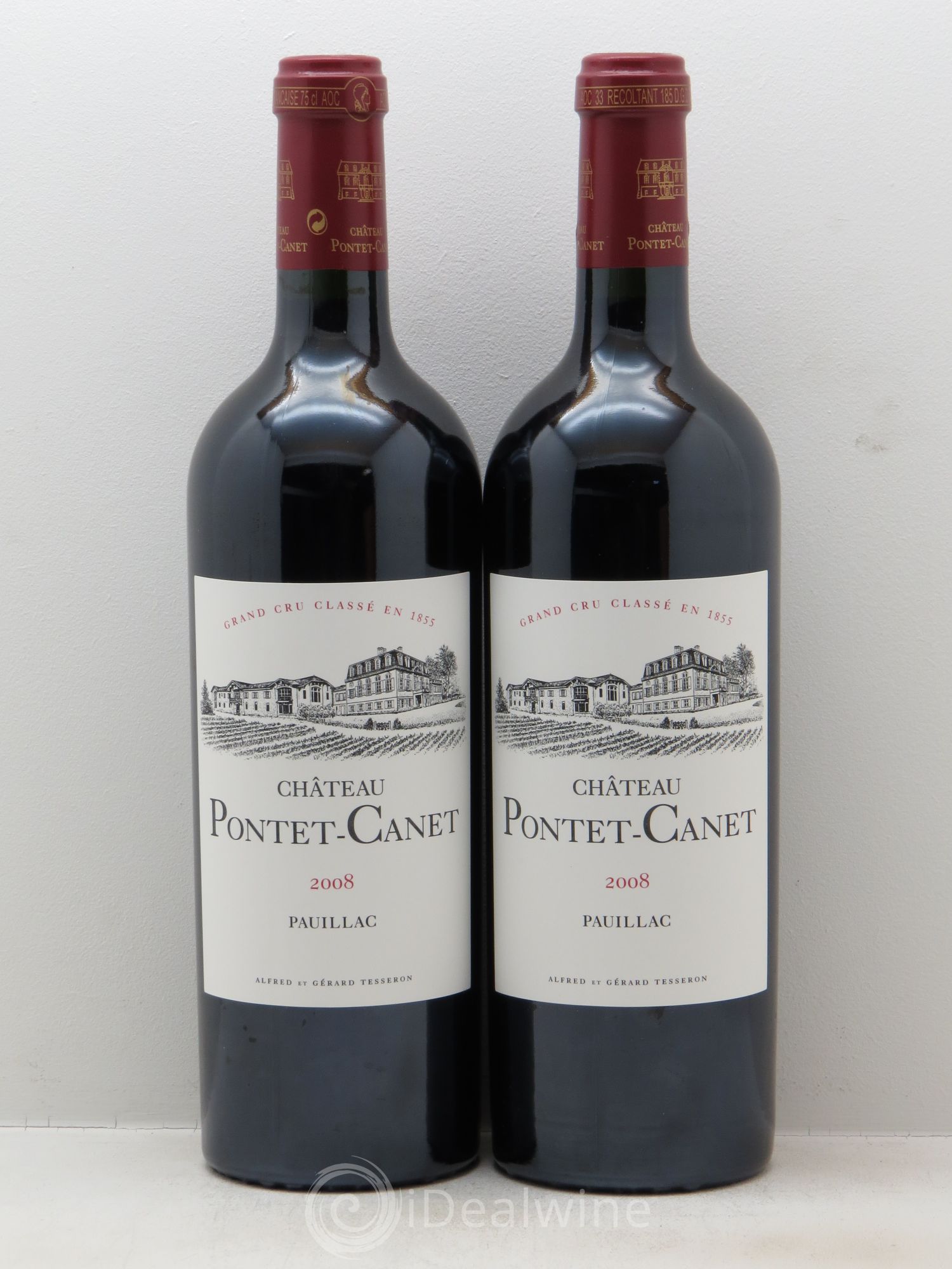 Château Pontet Canet 5ème Grand Cru Classé 2008 - Lot de 2 bouteilles - 0