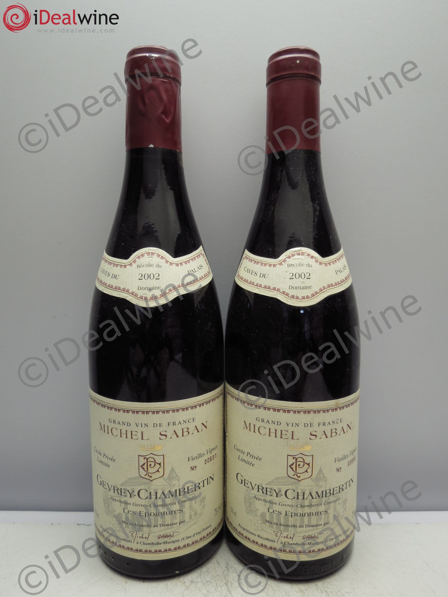 Gevrey-Chambertin Les Epointures Michel Saban 2002 - Posten von 2 Flaschen - 0