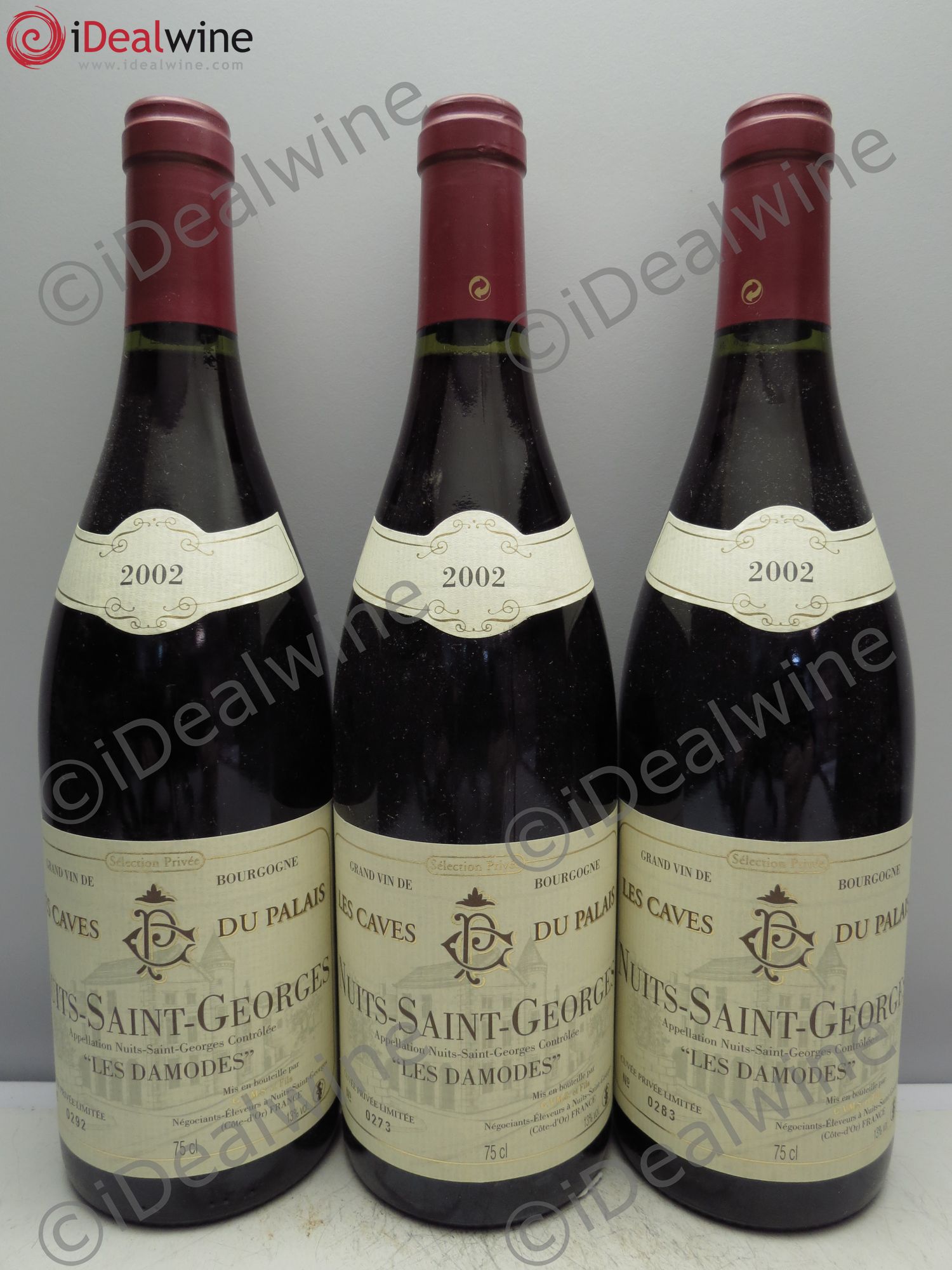 Nuits-Saint-Georges 1er Cru Les Caves du Palais 2002 - Posten von 3 Flaschen - 0