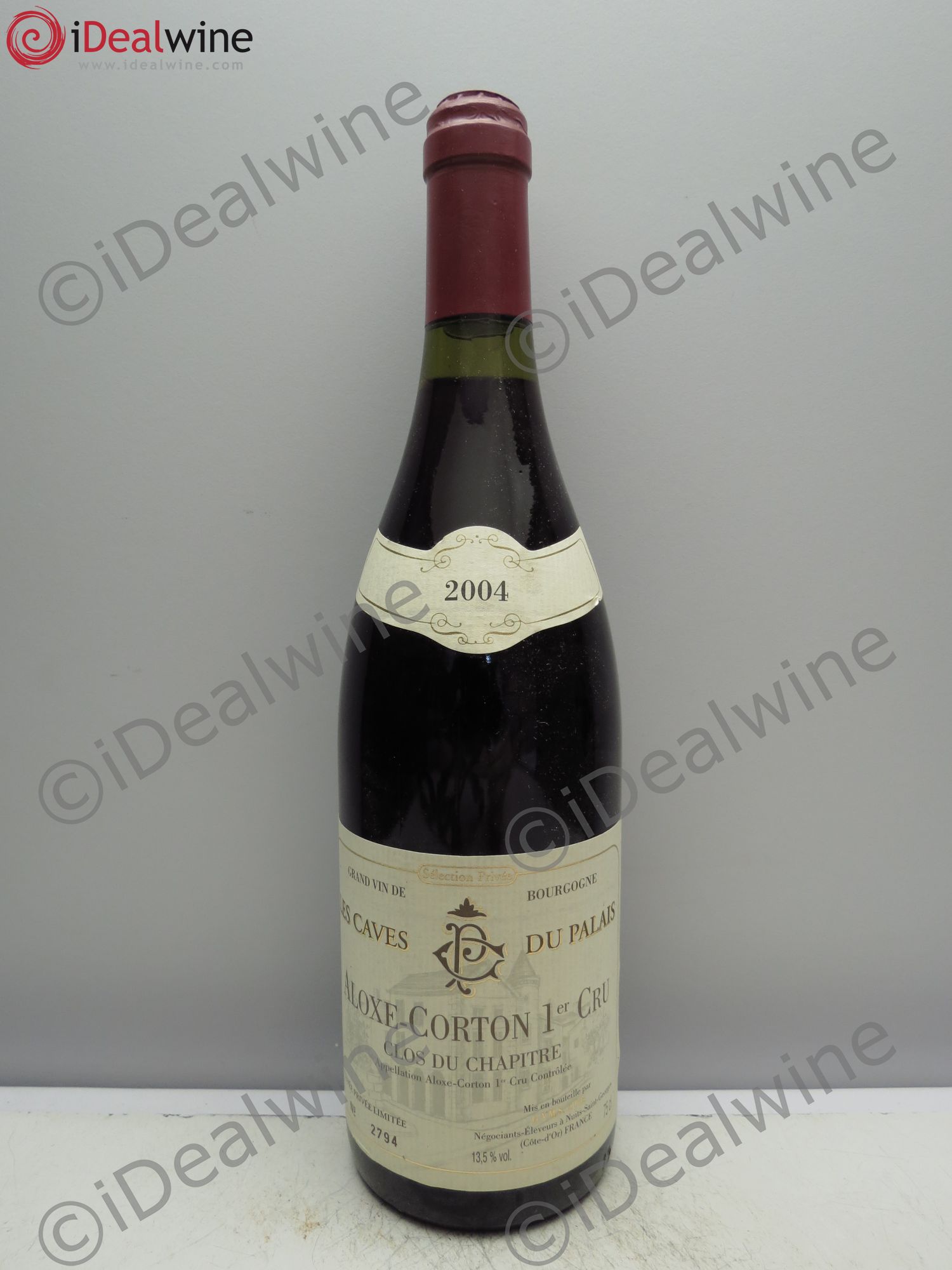 Aloxe-Corton 1er Cru Clos du Chapitre - Les Caves du Palais 2004 - Posten von 1 Flasche - 0