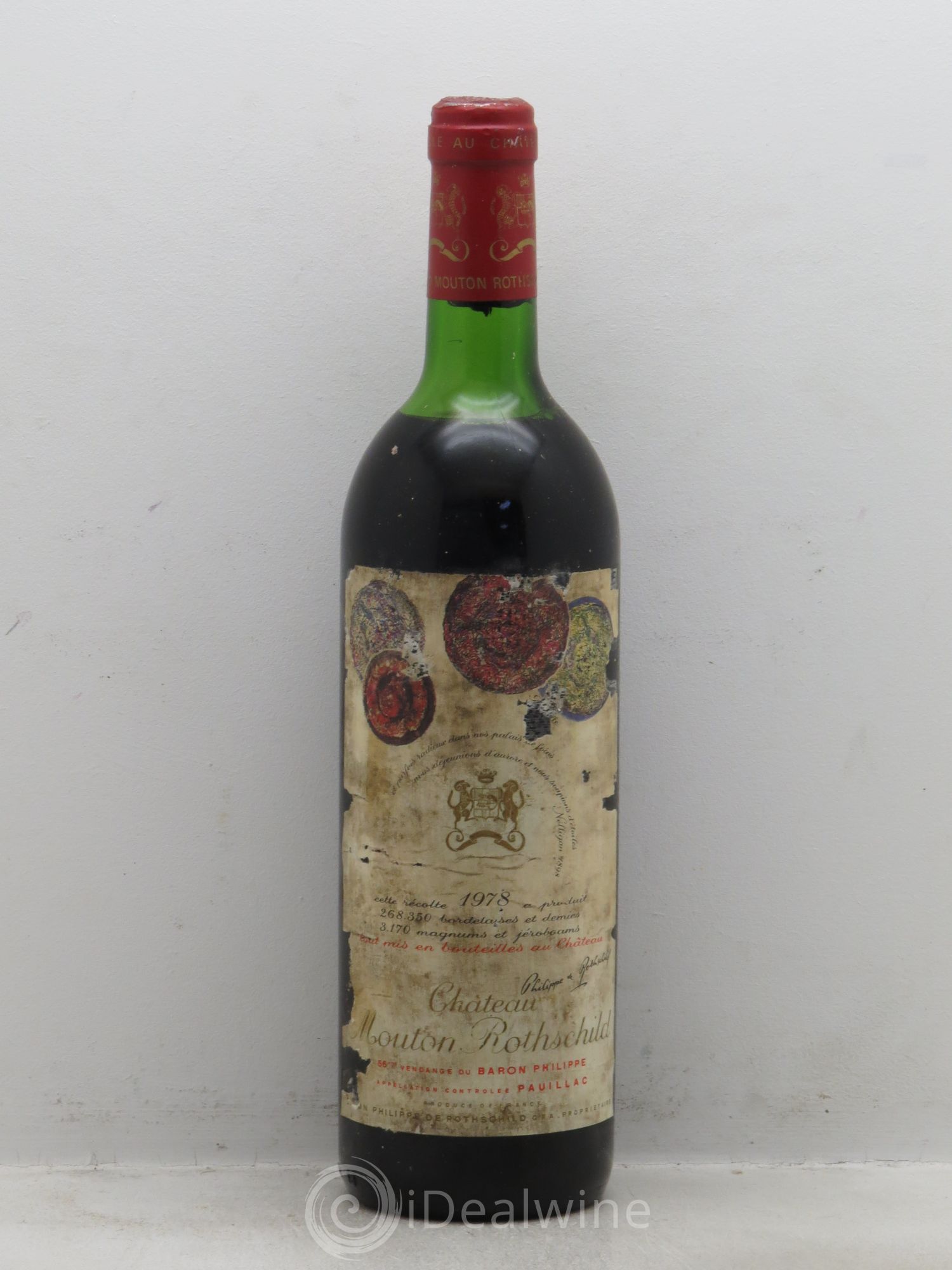 Château Mouton Rothschild 1er Grand Cru Classé 1978 - Lot de 1 bouteille - 0