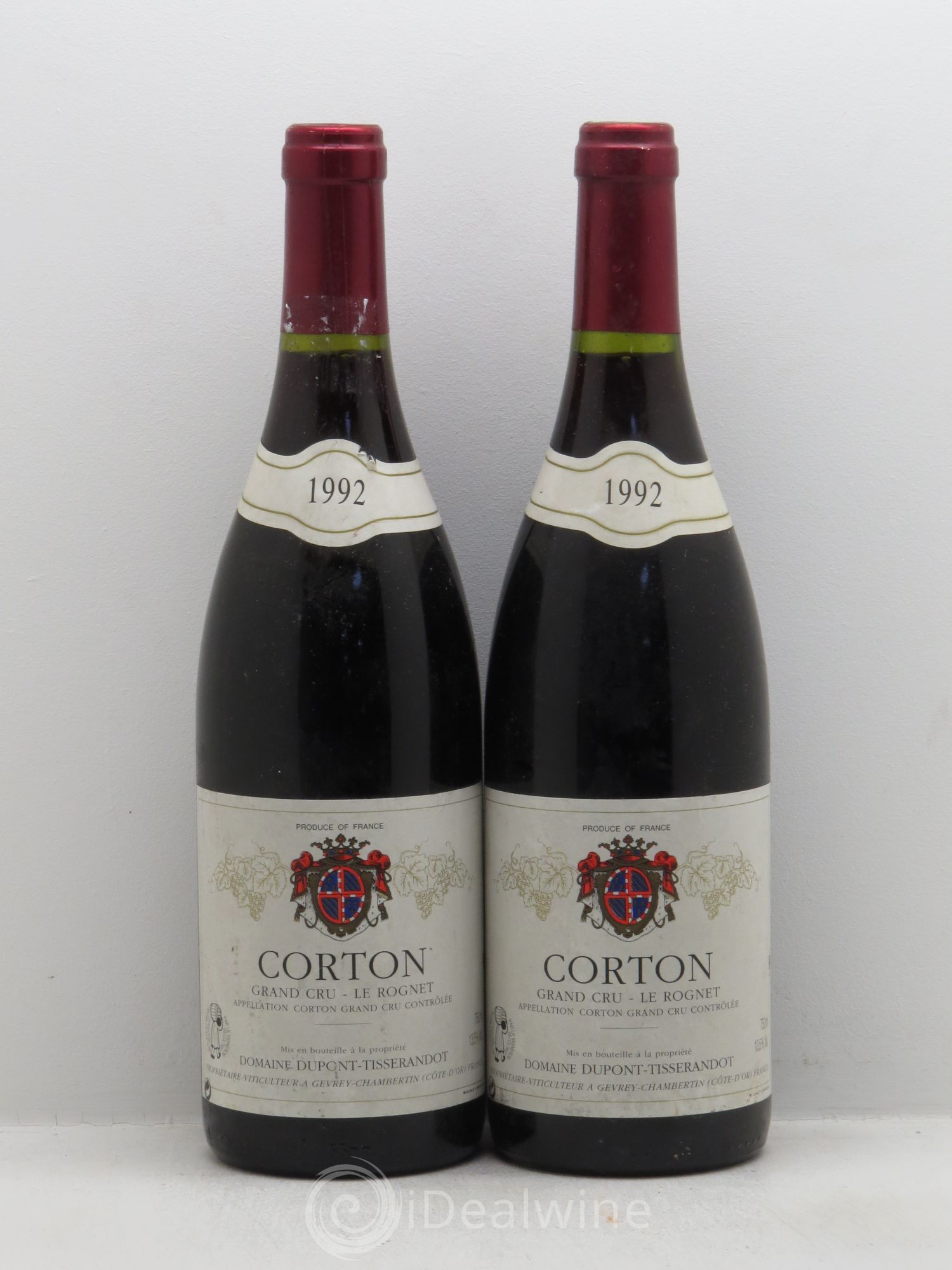 Corton Grand Cru Dupont-Tisserandot 1992 - Posten von 2 Flaschen - 0
