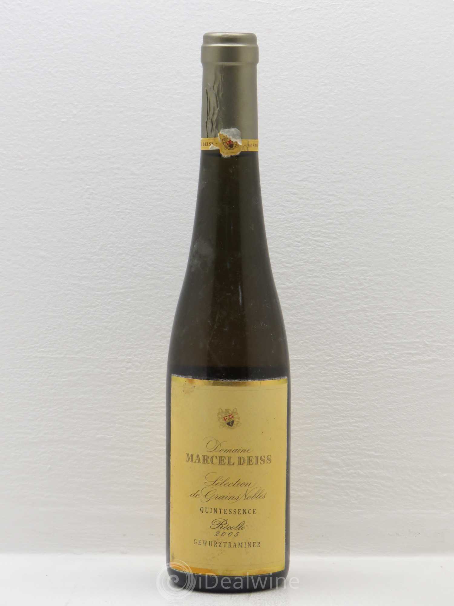 Alsace Gewurztraminer Sélection de Grains Nobles Marcel Deiss (Domaine) Quintessence 2005 - Lotto di 1 mezza bottiglia - 0