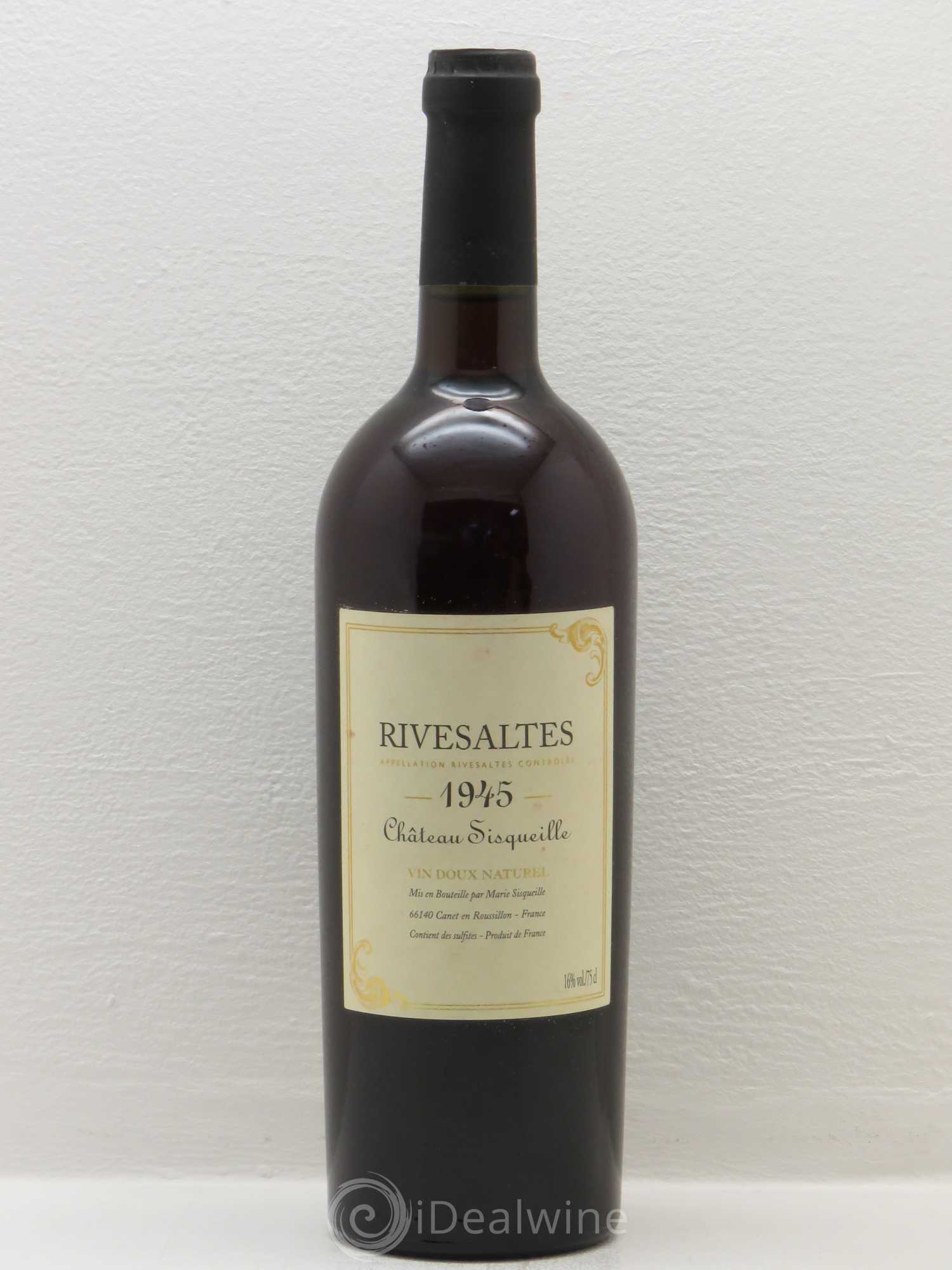 Rivesaltes Château Sisqueille 1945 - Posten von 1 Flasche - 0