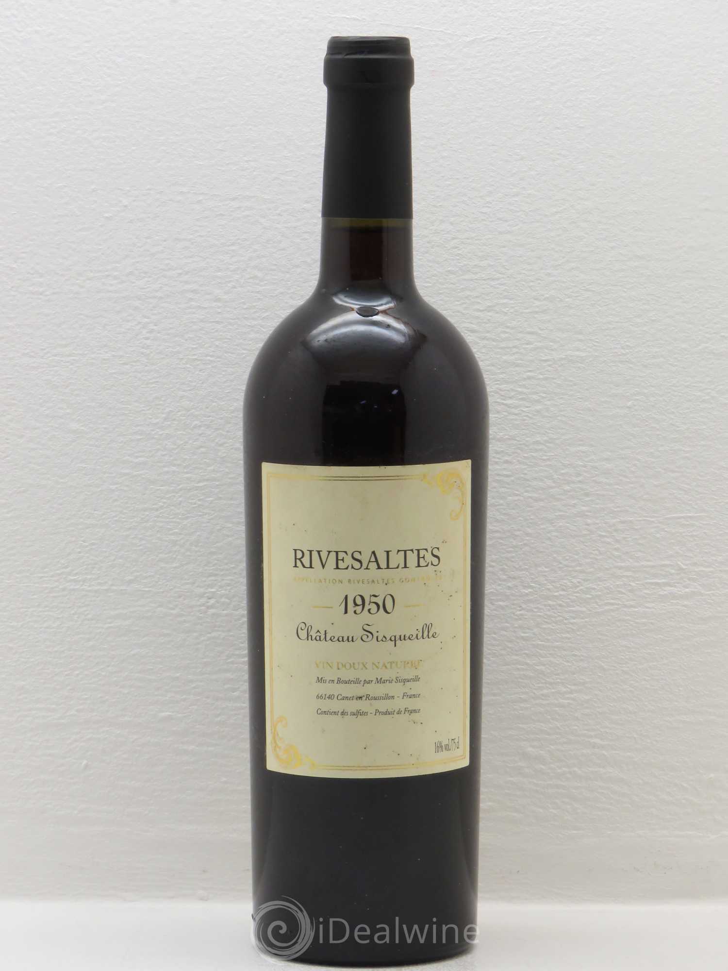 Rivesaltes Château Sisqueille 1950 - Posten von 1 Flasche - 0