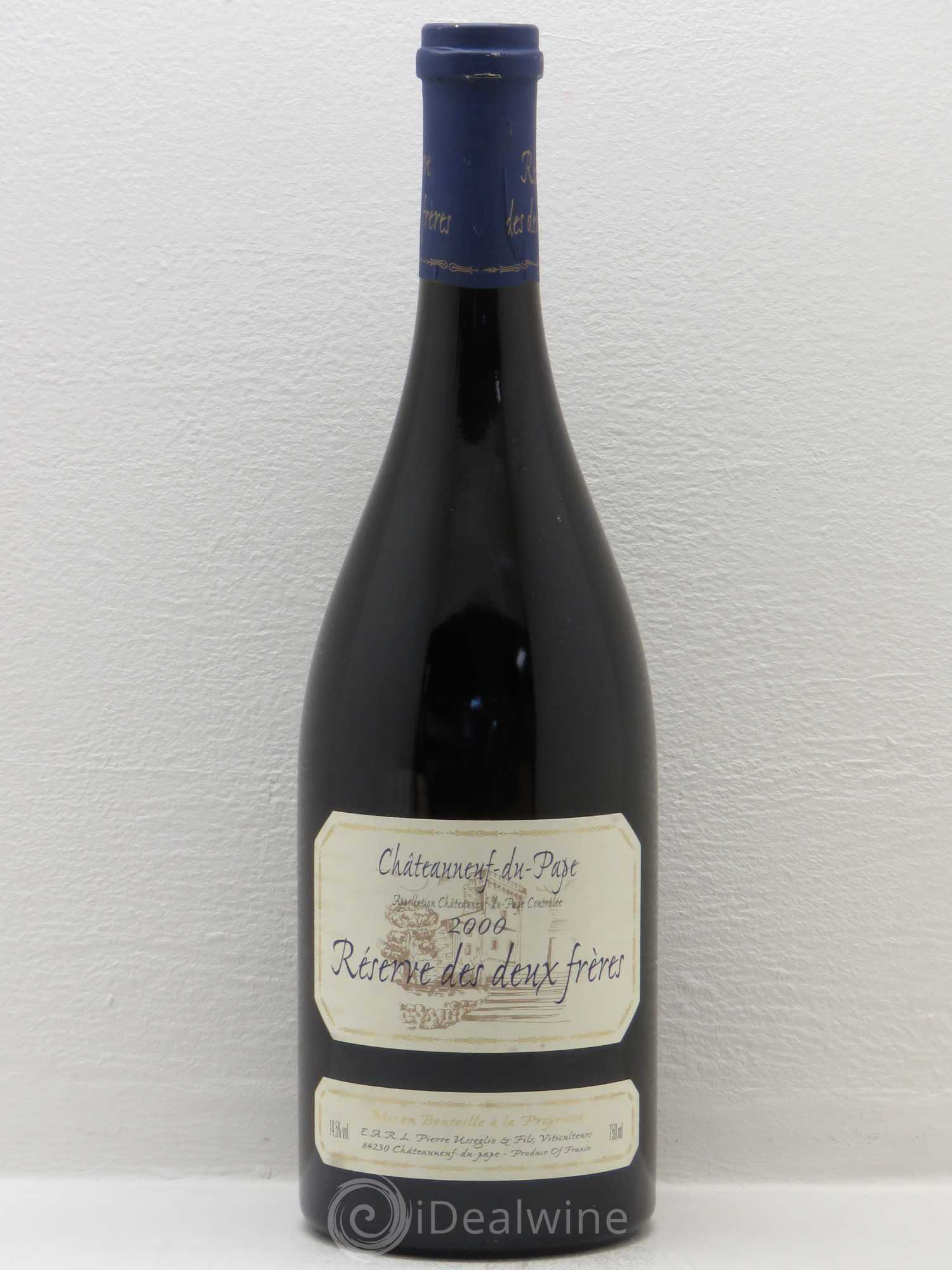 Châteauneuf-du-Pape Réserve des 2 frères Pierre Usseglio & Fils 2000 - Lot de 1 bouteille - 0