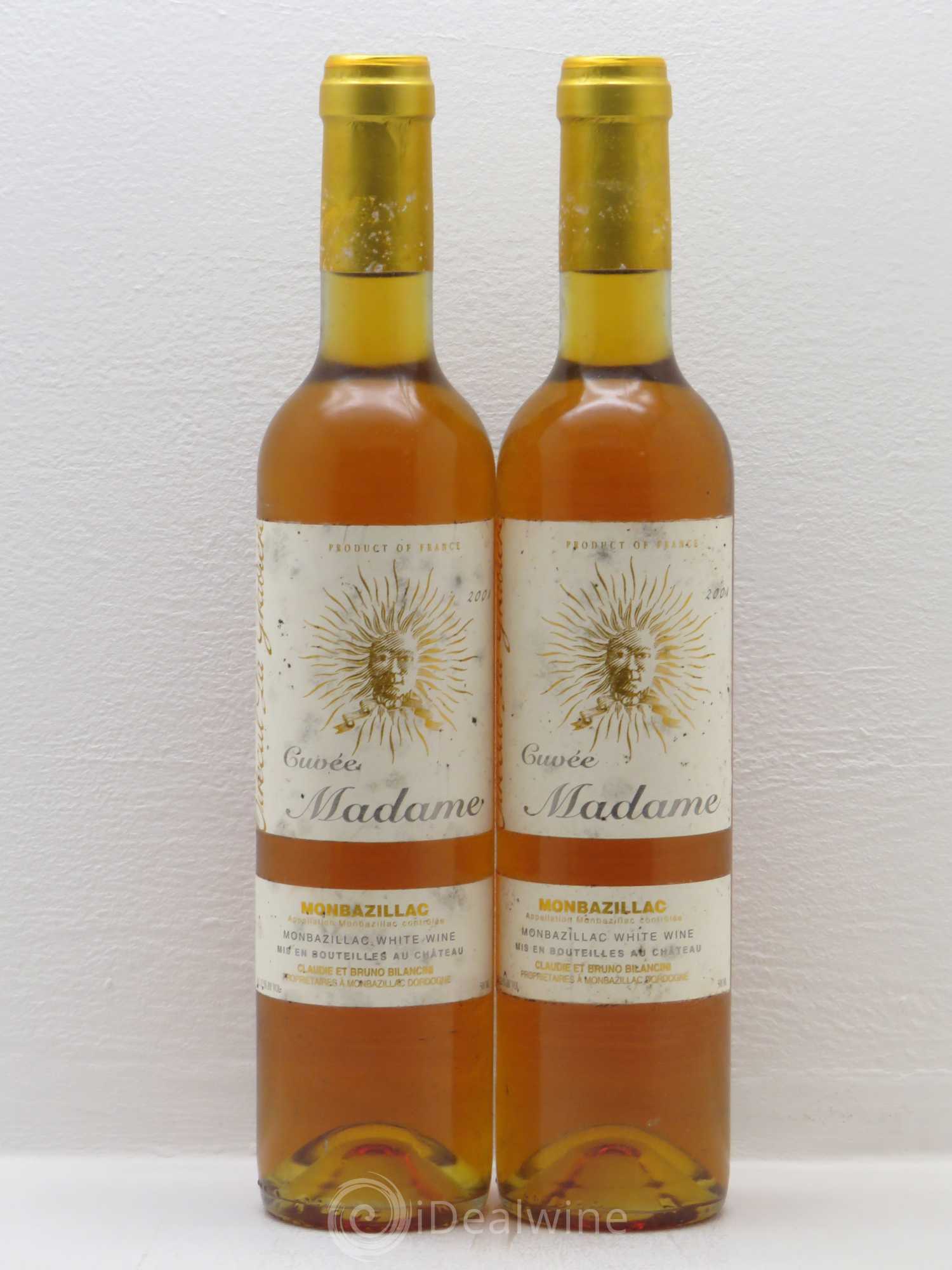 Monbazillac Château Tirecul La Gravière Cuvée Madame Bruno et Claudie Bilancini (50cl) 2001 - Lotto di 2 bottiglie - 0