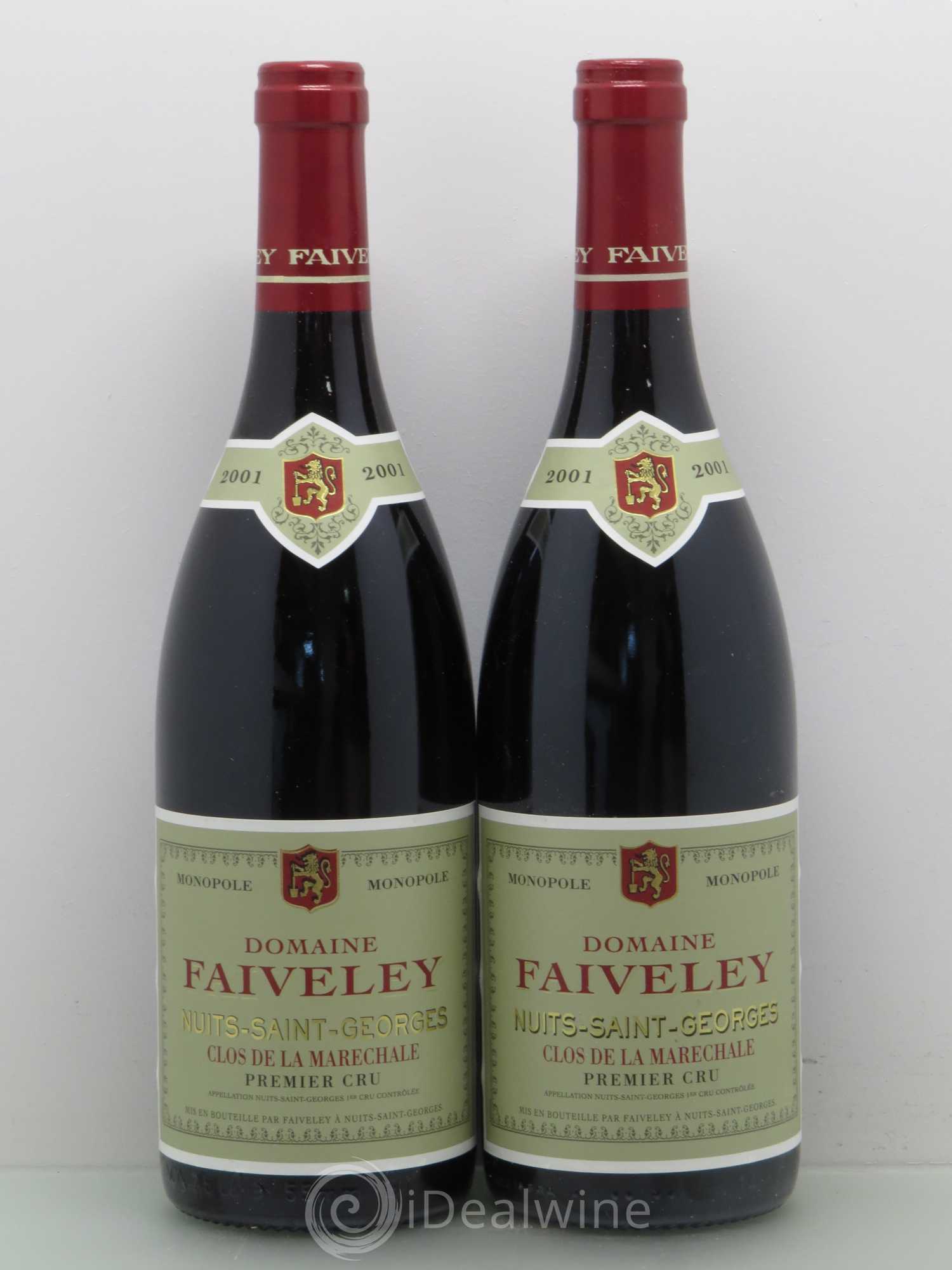 Nuits-Saint-Georges 1er Cru Clos de La Maréchale Jacques-Frédéric Mugnier 2001 - Lot de 2 bouteilles - 0