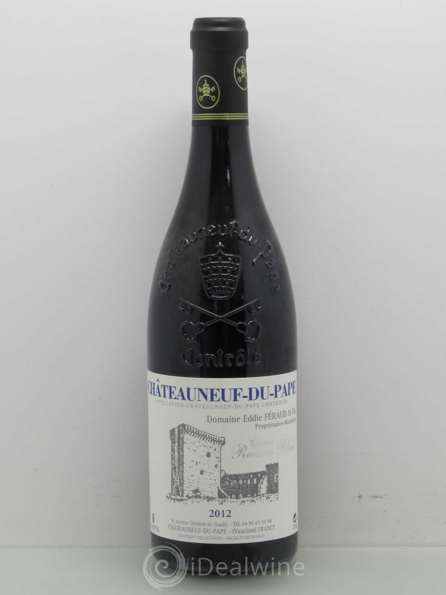 Châteauneuf-du-Pape Eddie Feraud Cuvee Raisins Bleus 2012 - Lot de 1 bouteille - 0