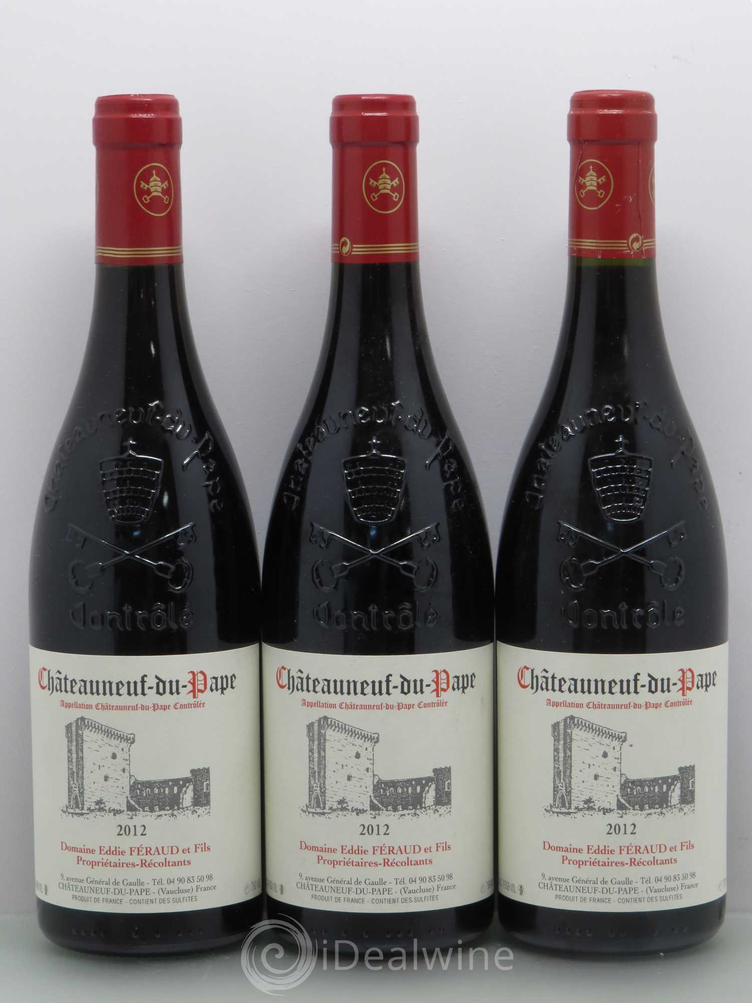 Châteauneuf-du-Pape Domaine Eddie Feraud Et Fils 2012 - Posten von 6 Flaschen - 1