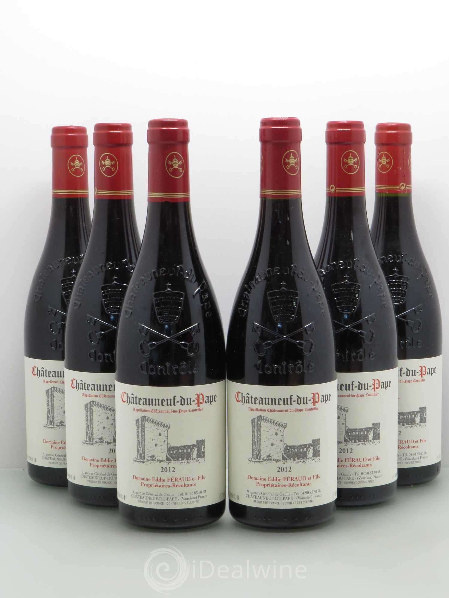 Châteauneuf-du-Pape Domaine Eddie Feraud Et Fils 2012 - Posten von 6 Flaschen - 0