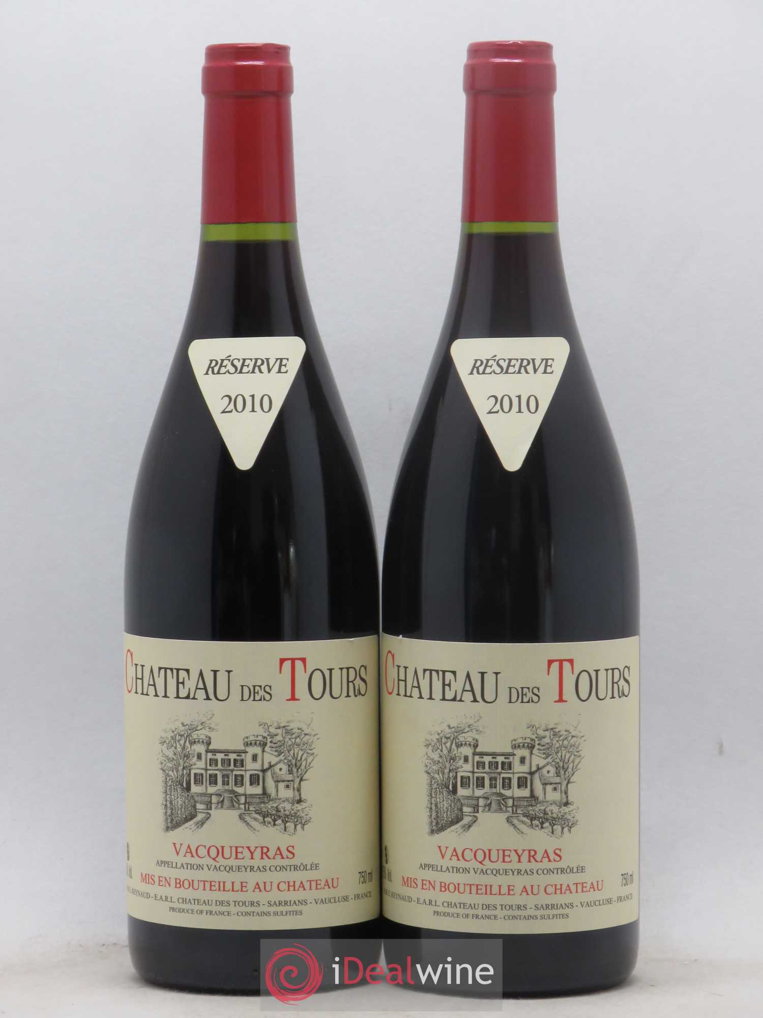 Vacqueyras Château des Tours Emmanuel Reynaud 2010 - Lot de 2 bouteilles - 0