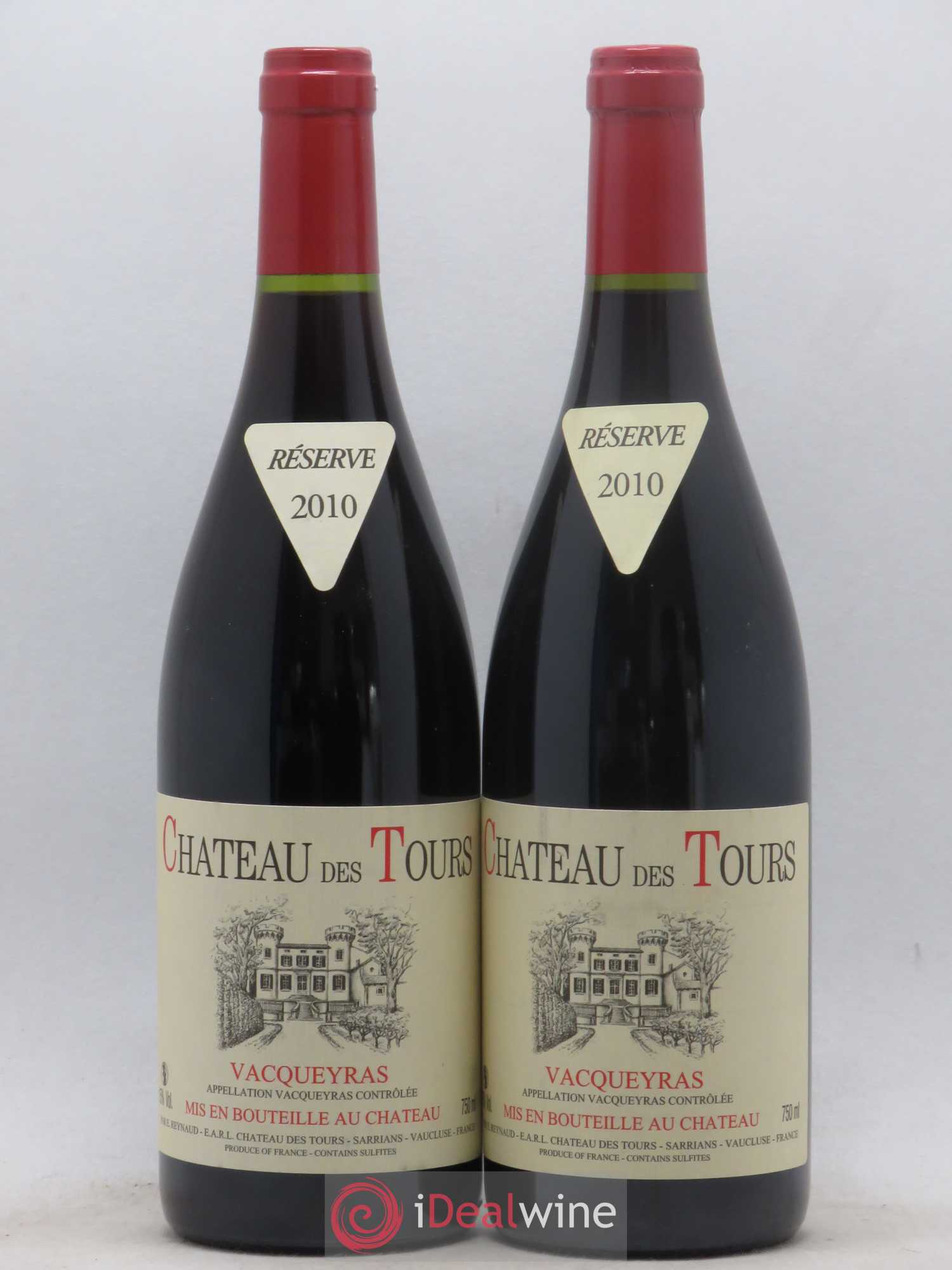 Vacqueyras Château des Tours Emmanuel Reynaud 2010 - Lot de 2 bouteilles - 0
