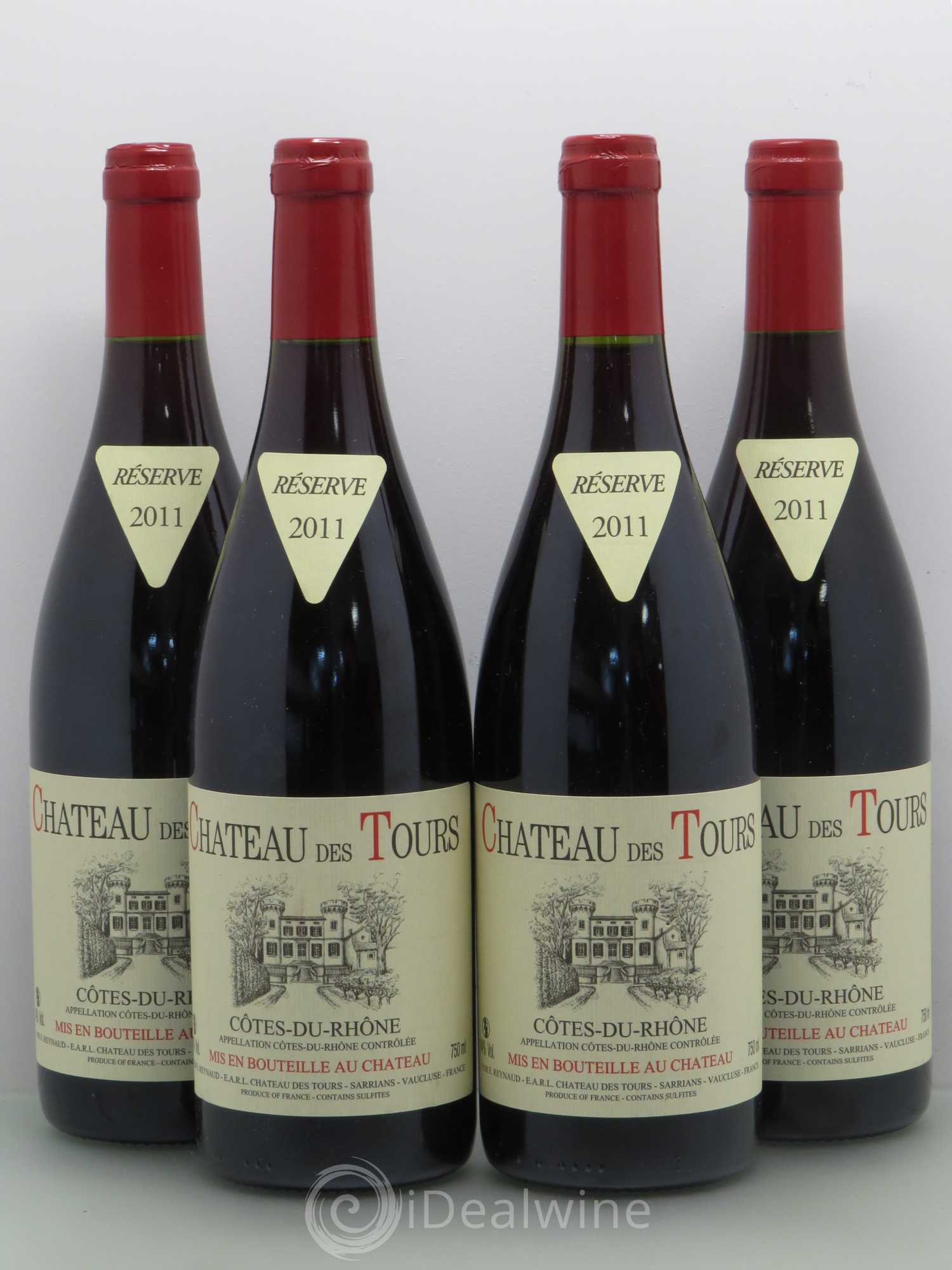Côtes-du-Rhône Château des Tours Emmanuel Reynaud 2011 - Lot de 4 bouteilles - 0
