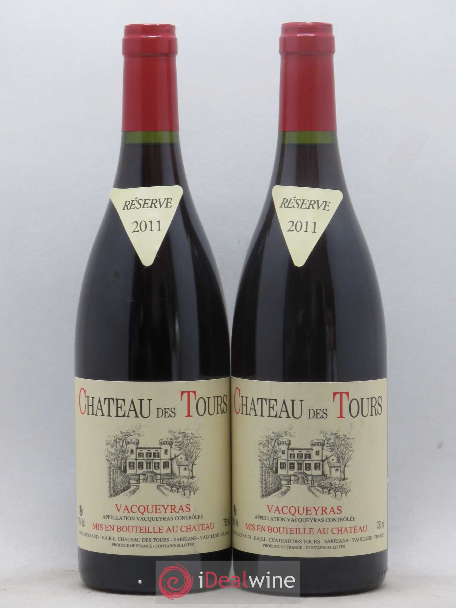 Vacqueyras Château des Tours Emmanuel Reynaud 2011 - Lot de 2 bouteilles - 0