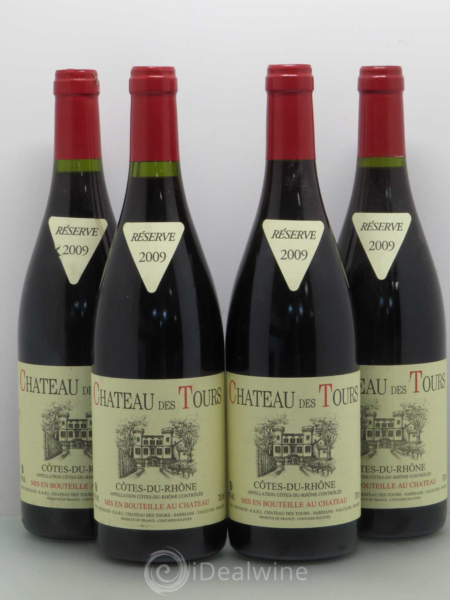 Côtes-du-Rhône Château des Tours Emmanuel Reynaud 2009 - Lot de 4 bouteilles - 0