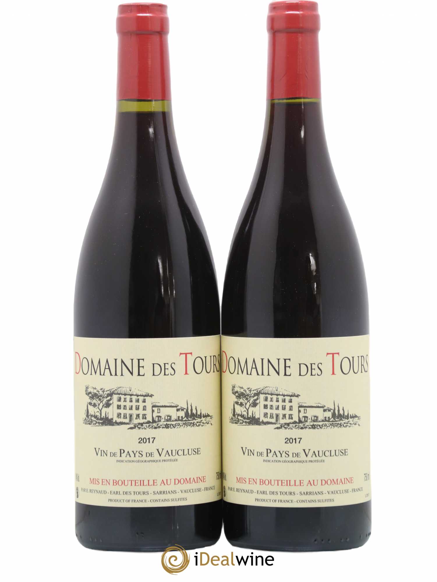 Vaucluse (Vin de Pays de Vaucluse) Domaine des Tours Emmanuel Reynaud 2017 - Lot de 2 bouteilles - 0