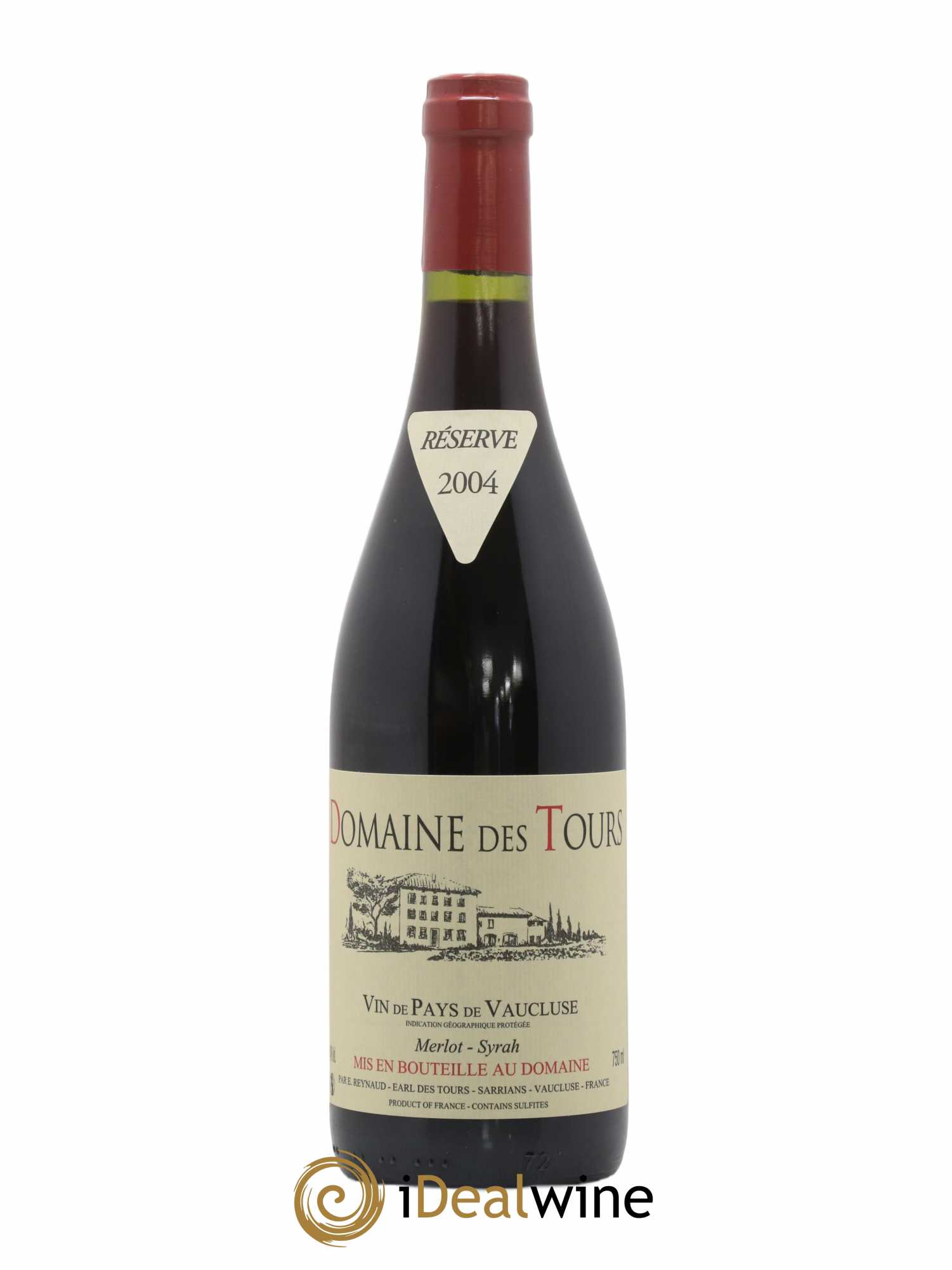 Vaucluse Domaine des Tours Merlot-Syrah Emmanuel Reynaud 2004 - Lot de 1 bouteille - 0