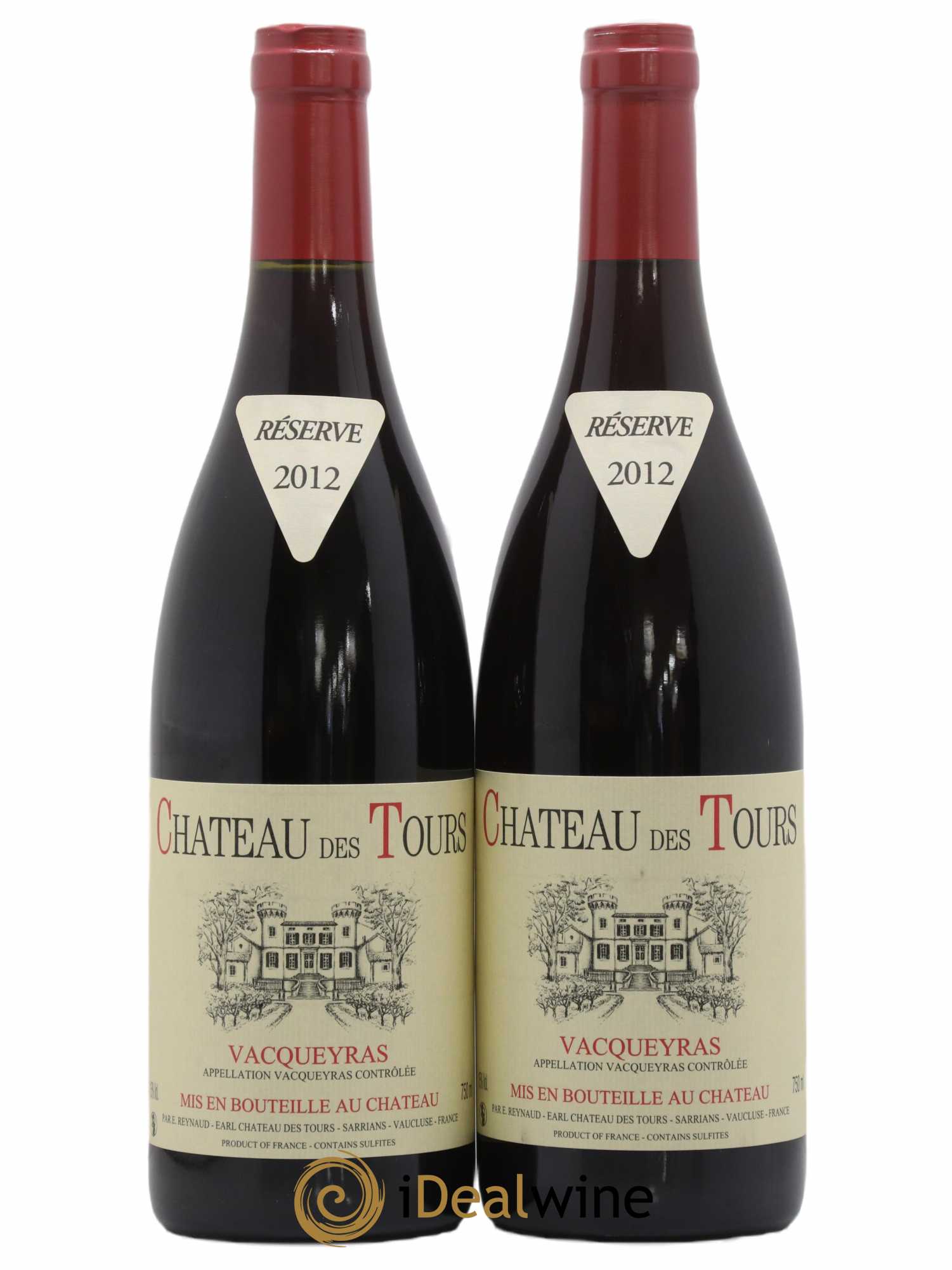 Vacqueyras Château des Tours Emmanuel Reynaud 2012 - Lot de 2 bouteilles - 0
