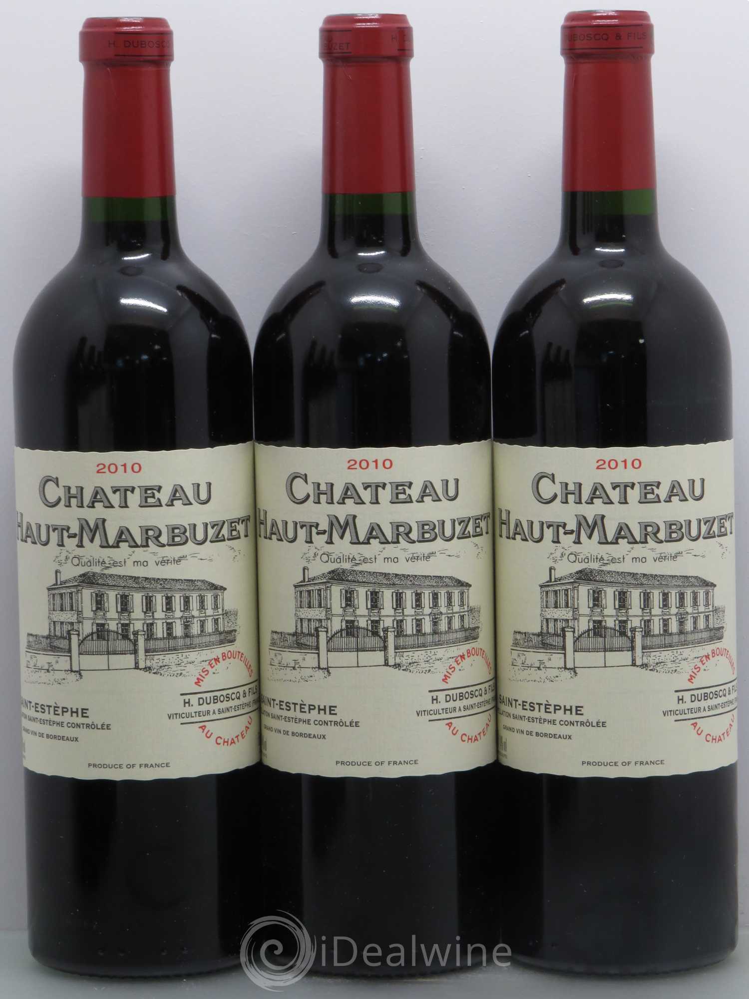 Château Haut Marbuzet 2010 - Lot de 3 bouteilles - 0