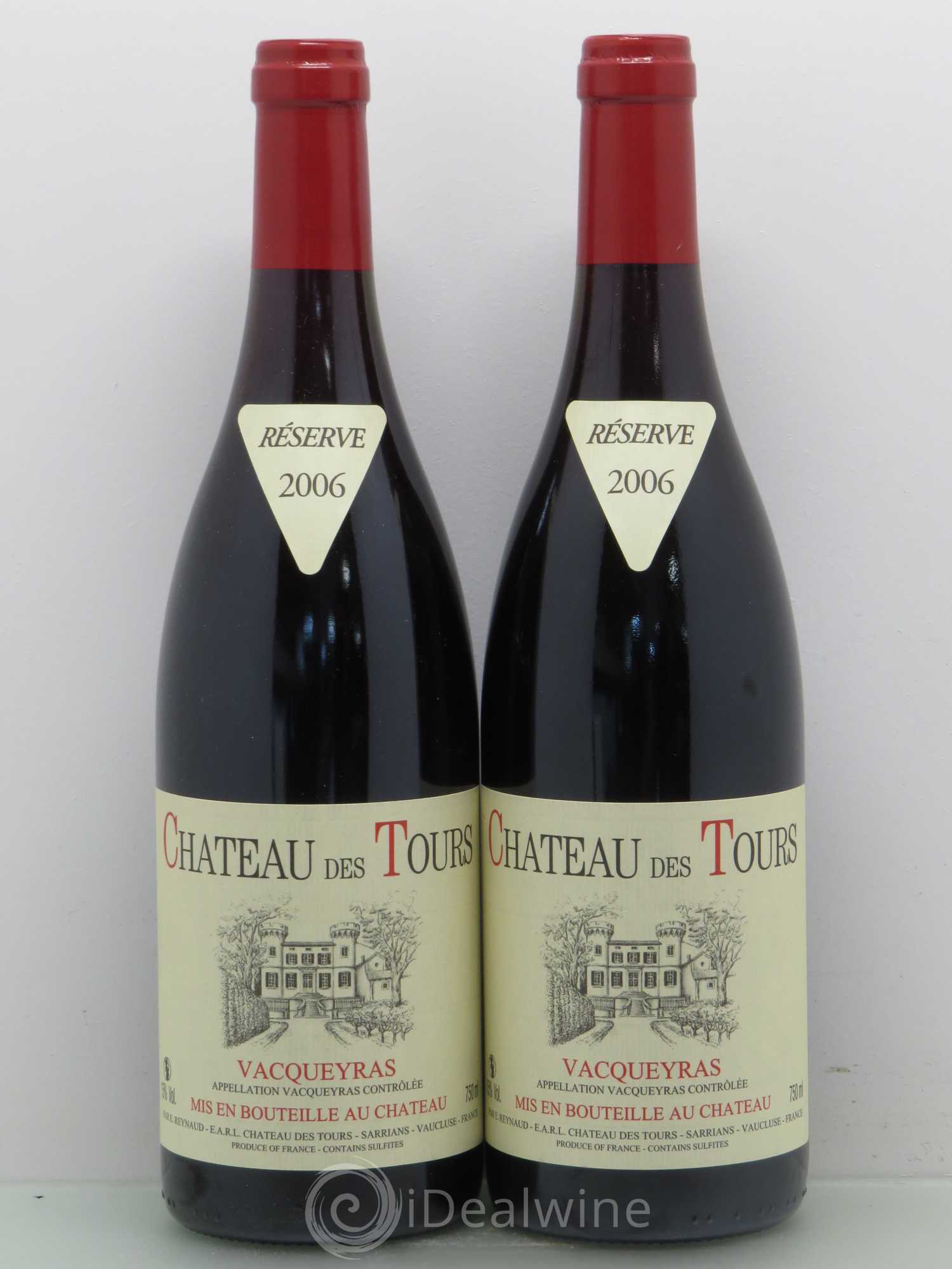 Vacqueyras Château des Tours Emmanuel Reynaud (sans prix de réserve) 2006 - Lot de 2 bouteilles - 0