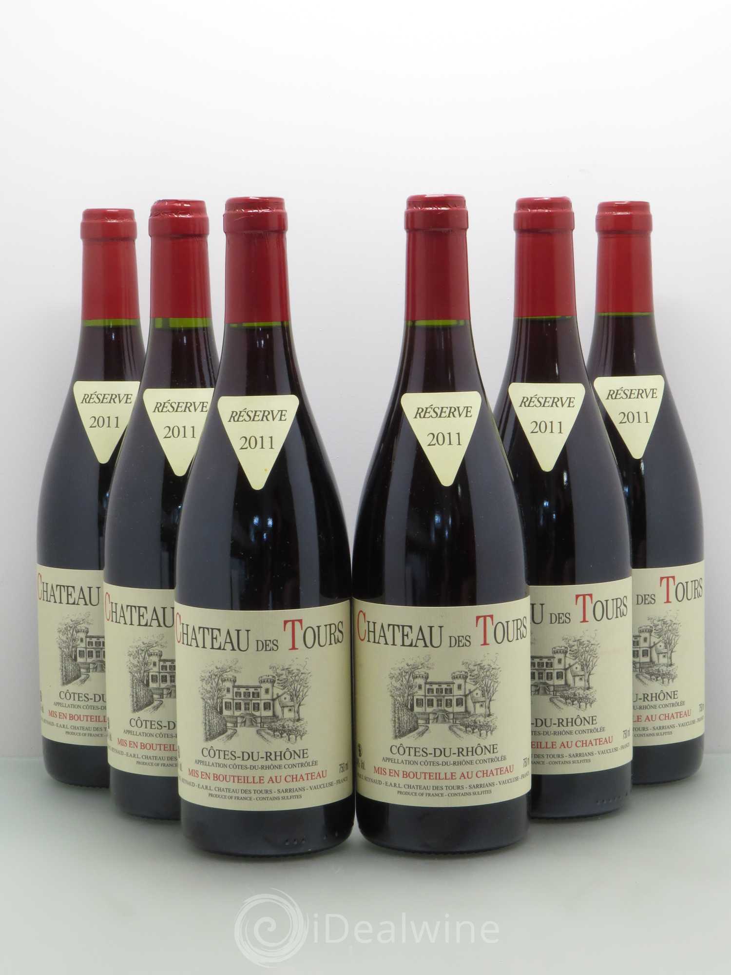 Côtes-du-Rhône Château des Tours Emmanuel Reynaud 2011 - Lot de 6 bouteilles - 0