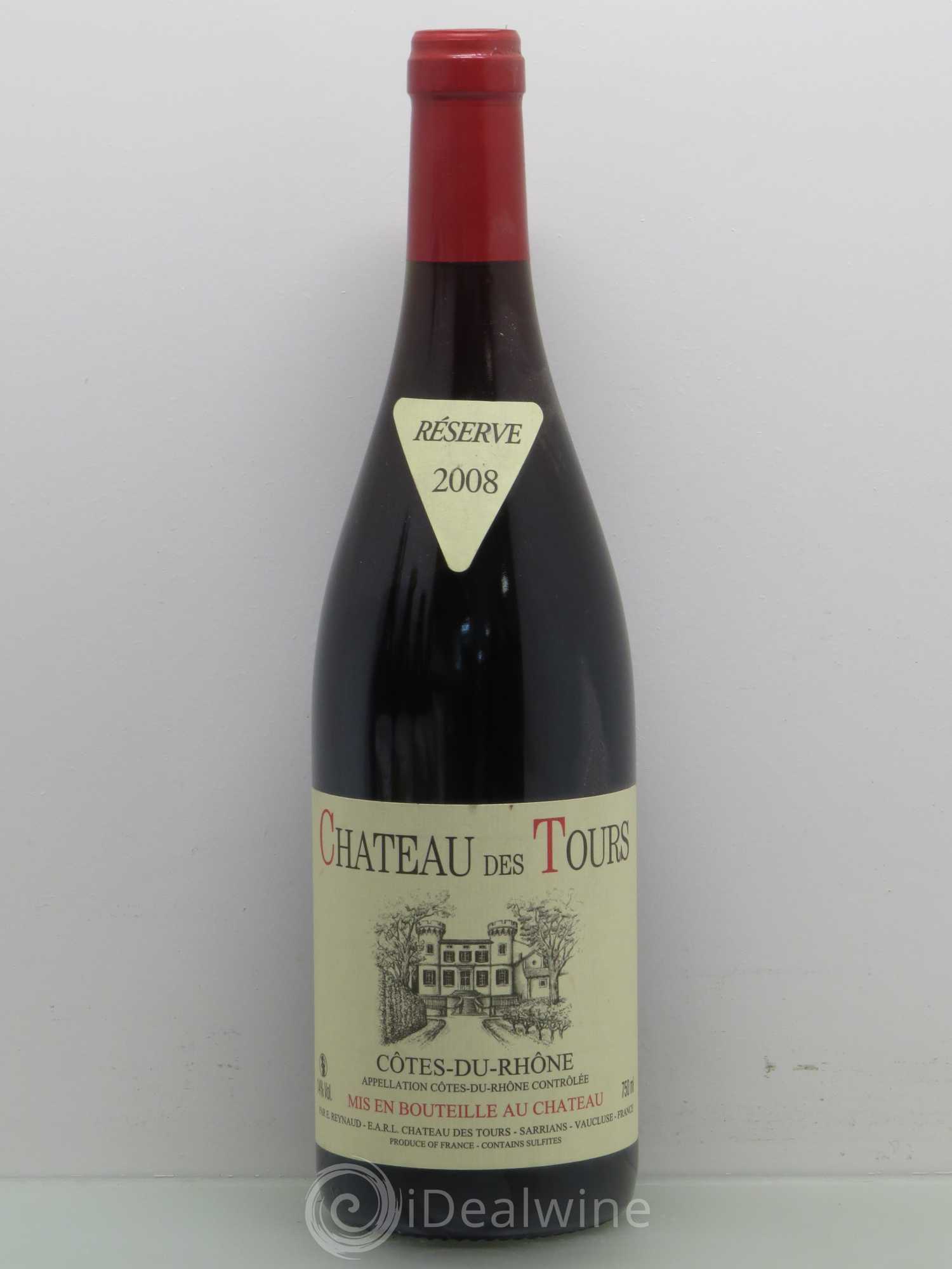 Côtes-du-Rhône Château des Tours Emmanuel Reynaud 2008 - Lot de 1 bouteille - 0