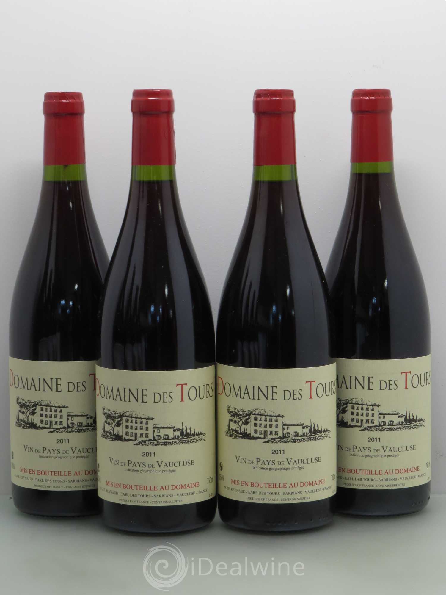 IGP Vaucluse (Vin de Pays de Vaucluse) Domaine des Tours Emmanuel Reynaud 2011 - Lot de 4 bouteilles - 0