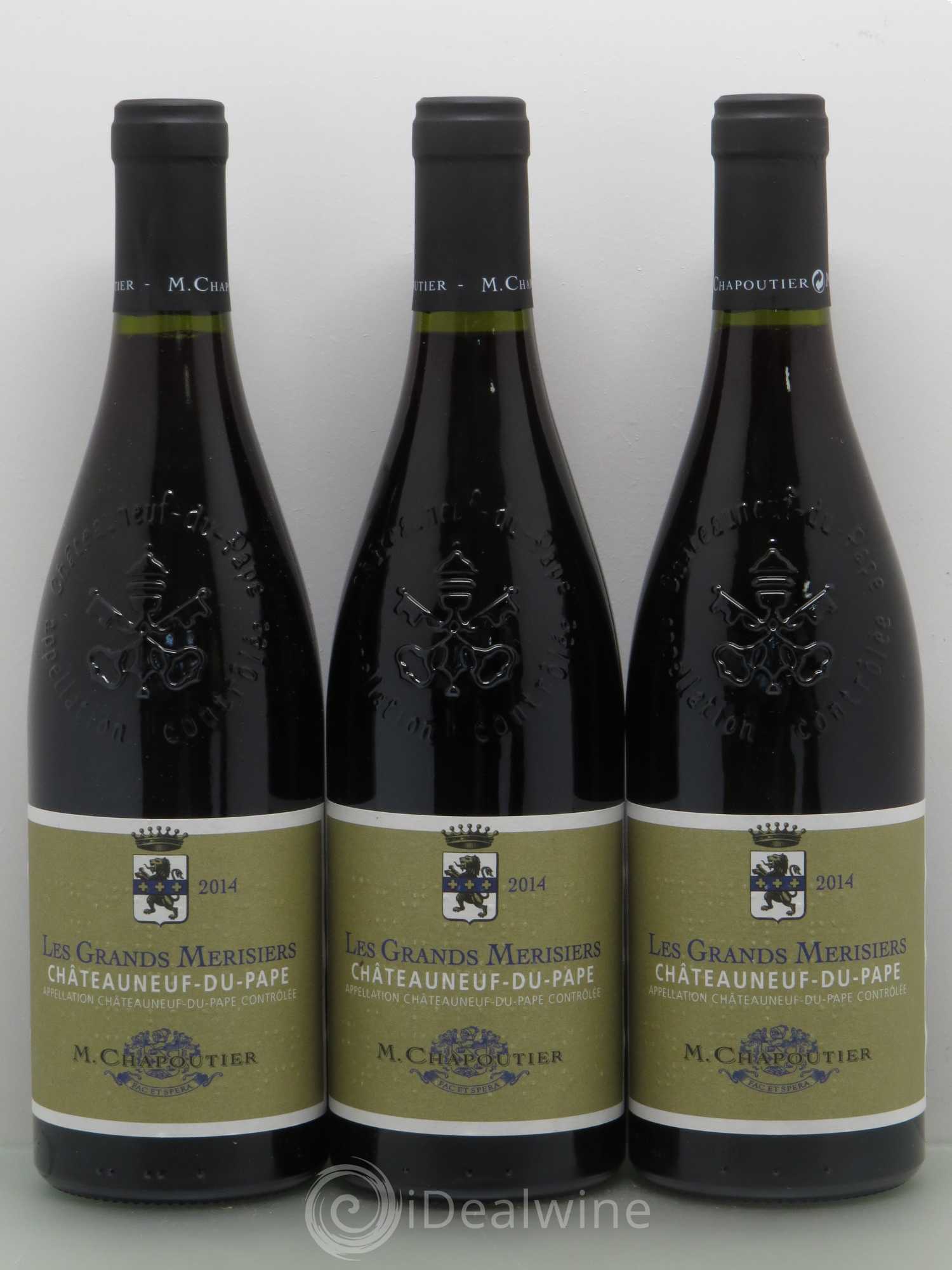 Châteauneuf-du-Pape Grands Merisiers Chapoutier 2014 - Posten von 6 Flaschen - 2