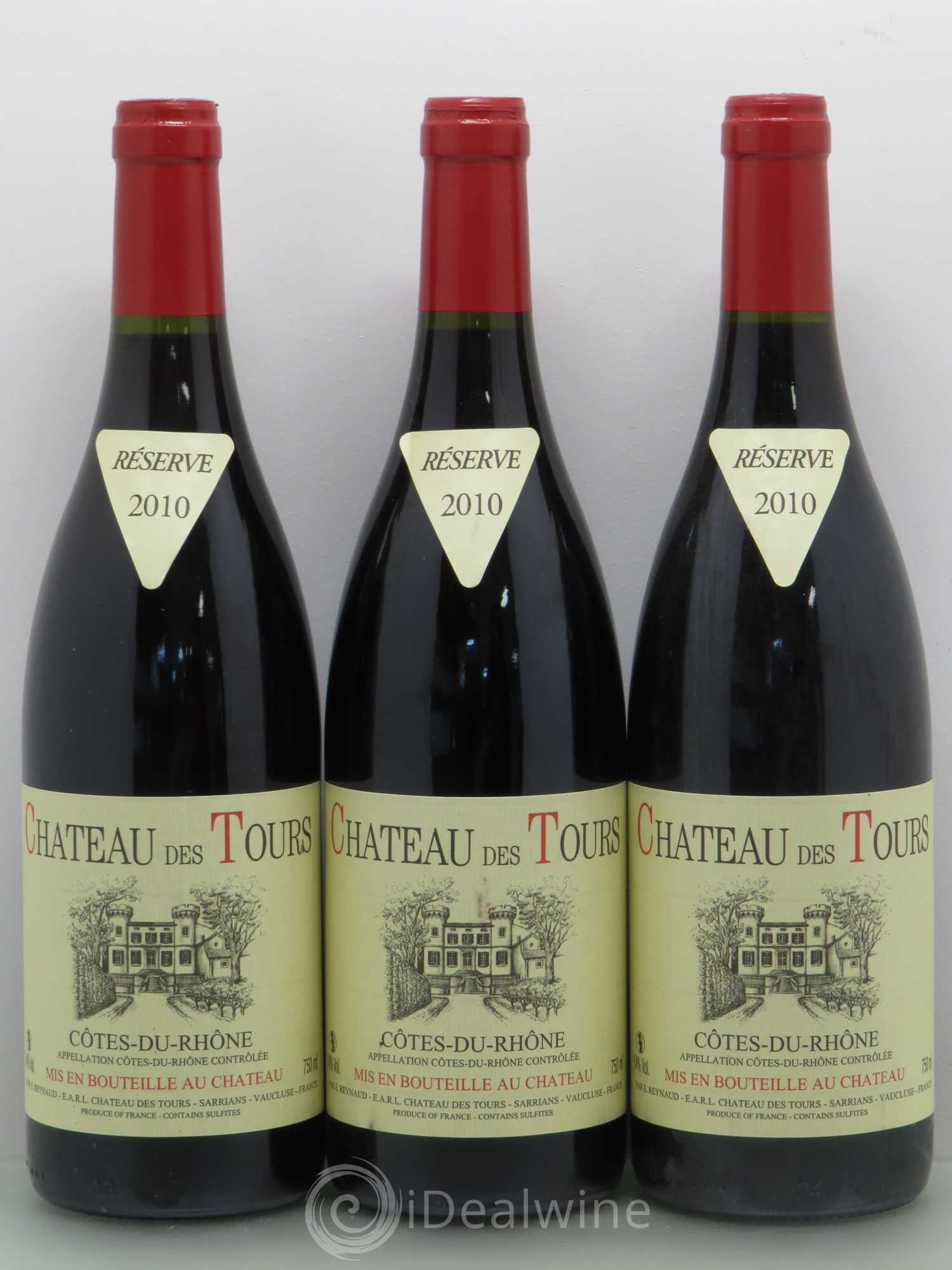 Côtes-du-Rhône Château des Tours Emmanuel Reynaud 2010 - Lot de 6 bouteilles - 1