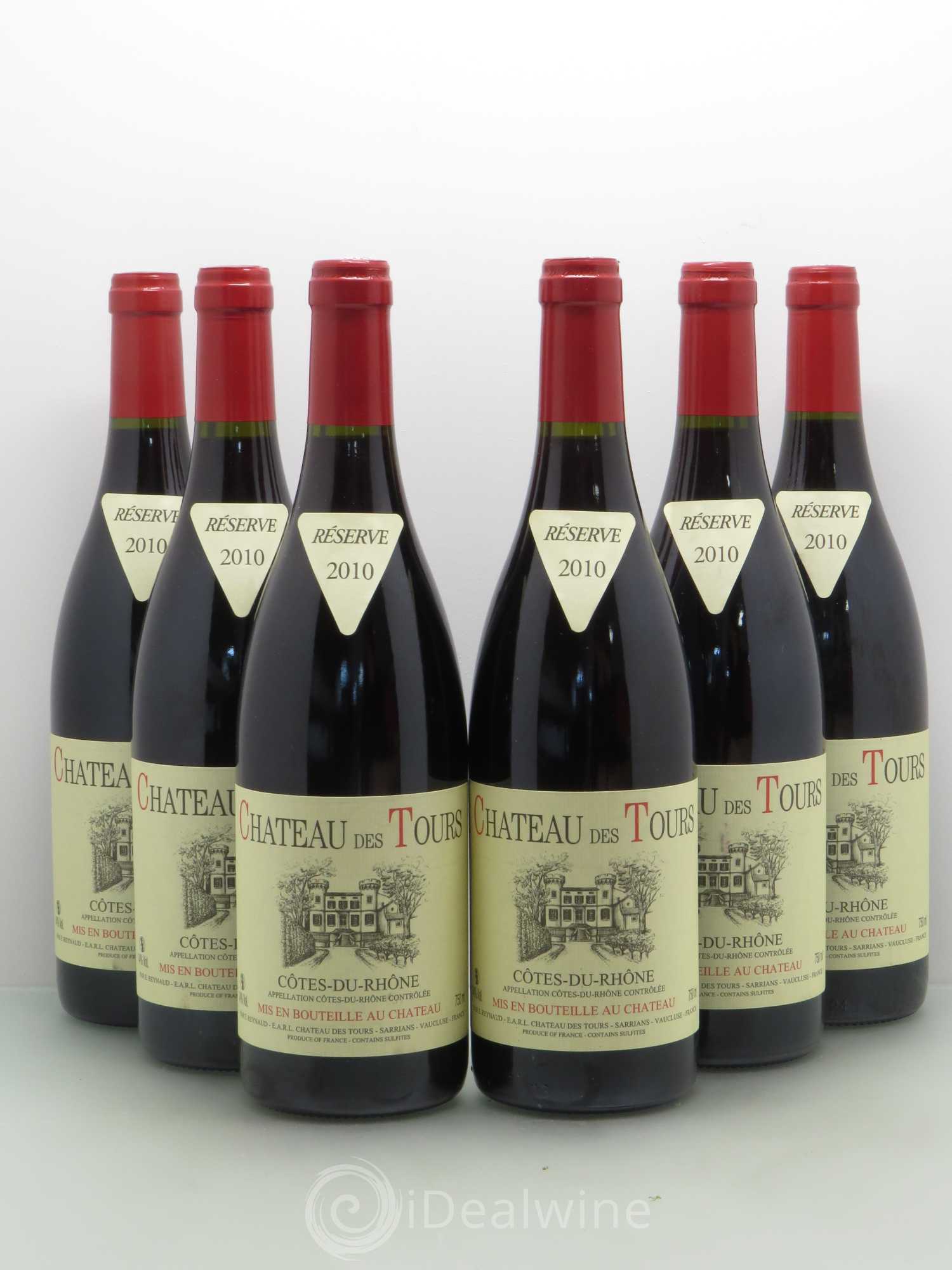 Côtes-du-Rhône Château des Tours Emmanuel Reynaud 2010 - Lot de 6 bouteilles - 0