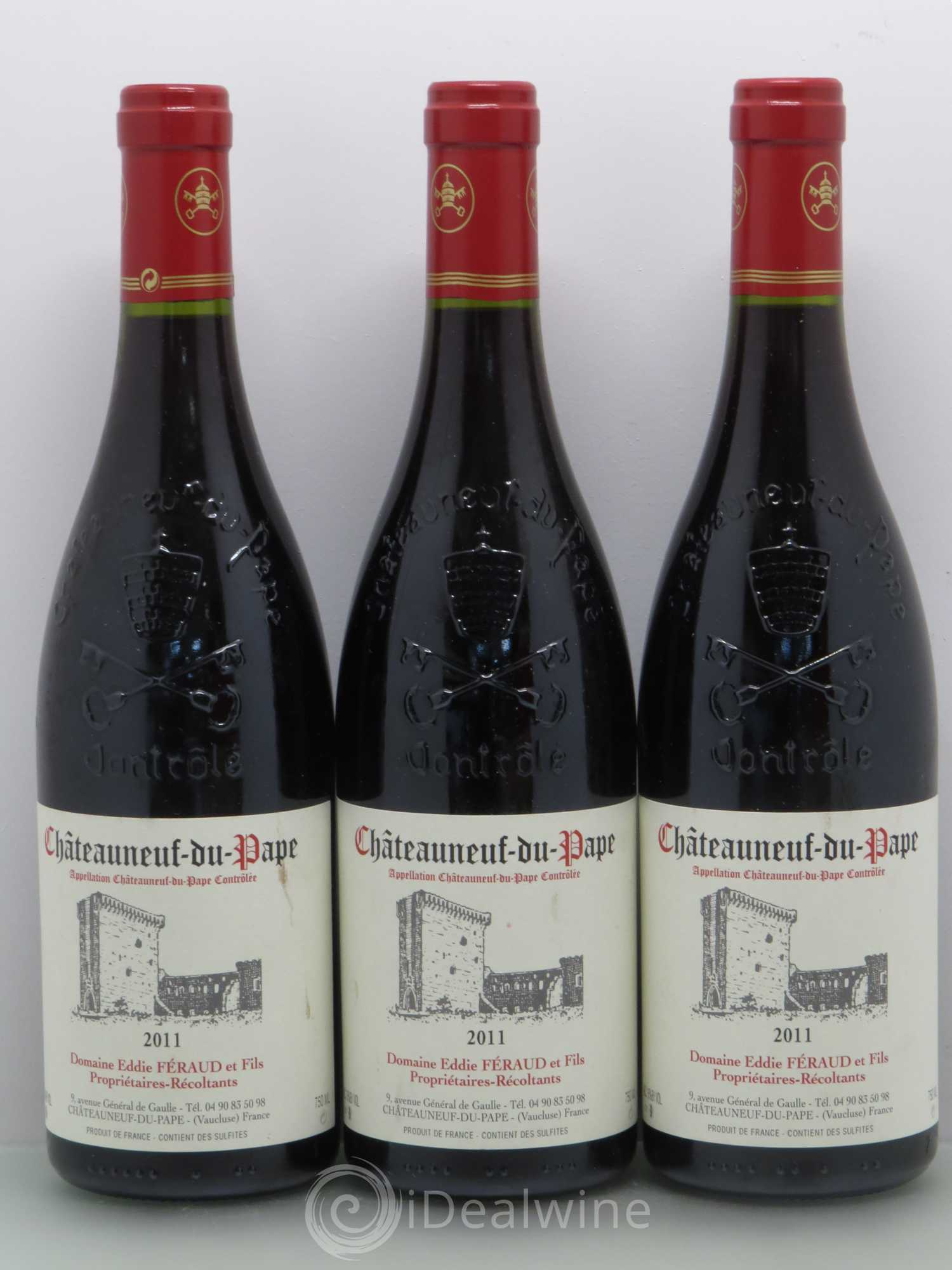 Châteauneuf-du-Pape Eddie Feraud (sans prix de réserve) 2011 - Posten von 6 Flaschen - 2