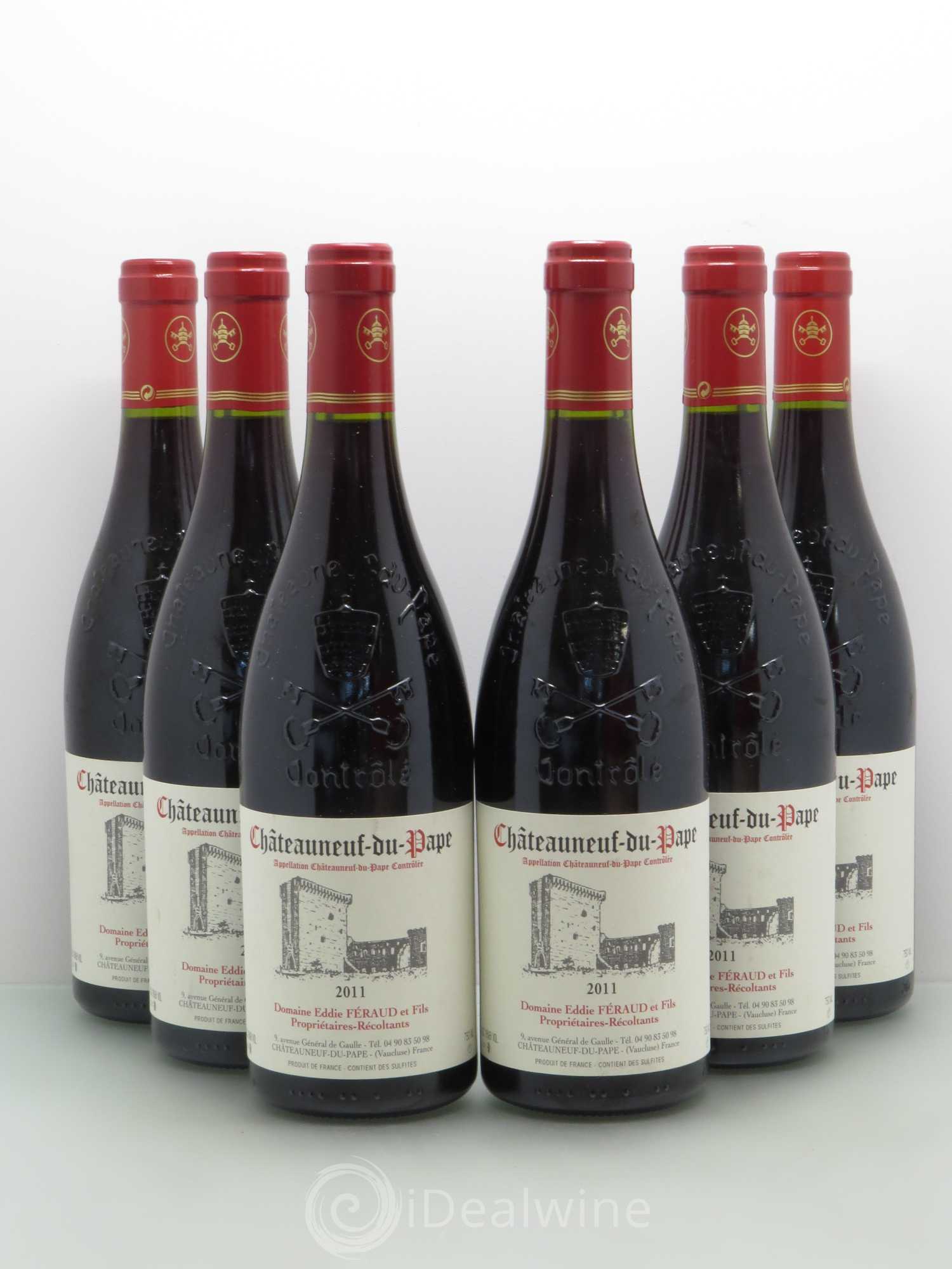 Châteauneuf-du-Pape Eddie Feraud (sans prix de réserve) 2011 - Posten von 6 Flaschen - 0