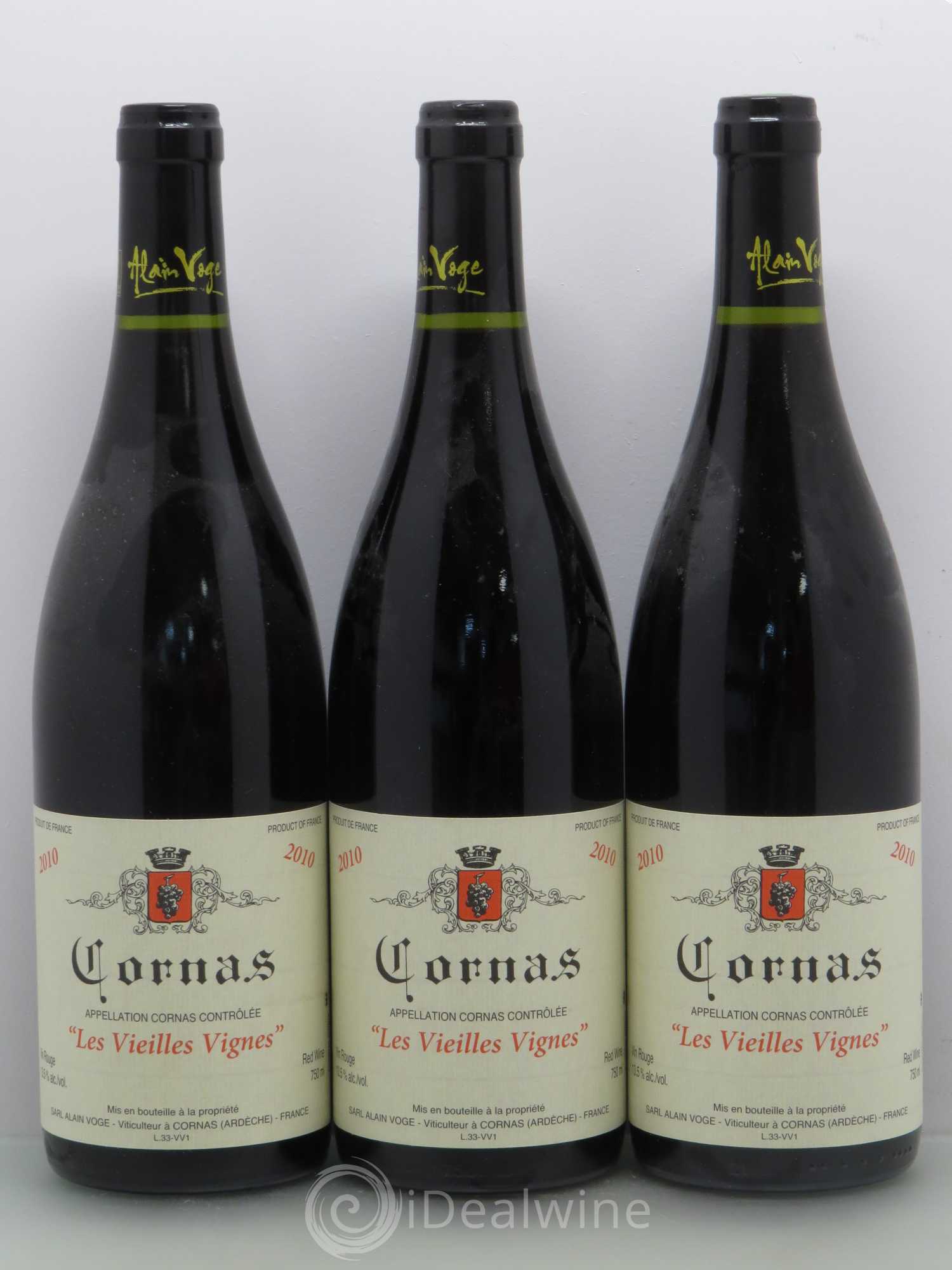 Cornas Les Vieilles Vignes Alain Voge (Domaine) 2010 - Lot de 3 bouteilles - 0