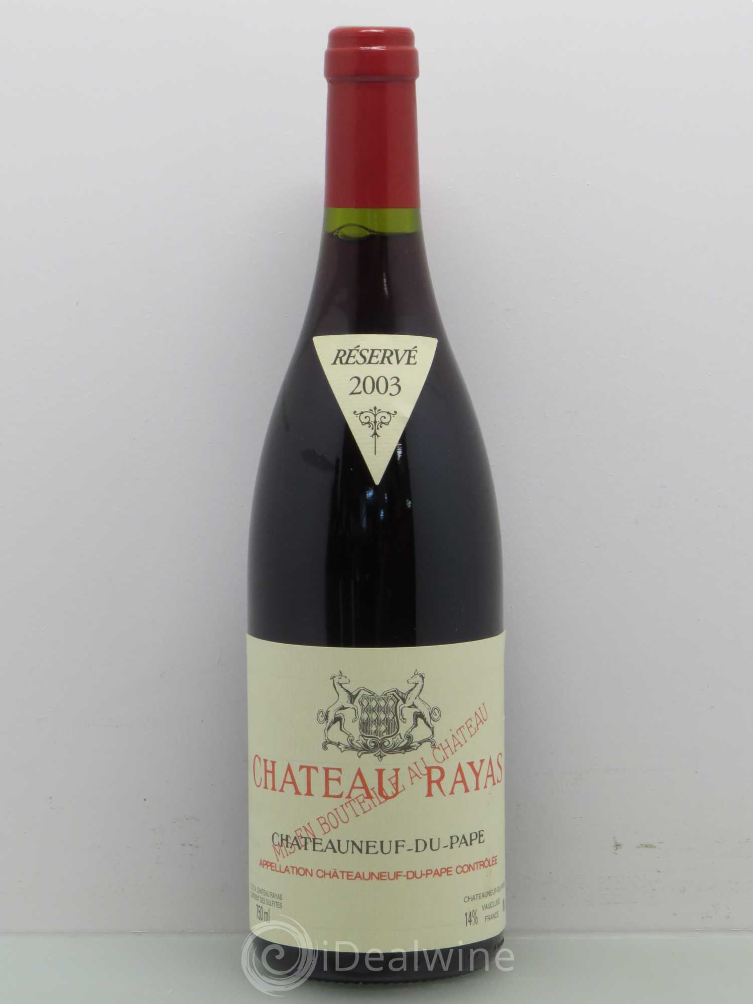 Châteauneuf-du-Pape Château Rayas Emmanuel Reynaud 2003 - Lot de 1 bouteille - 0