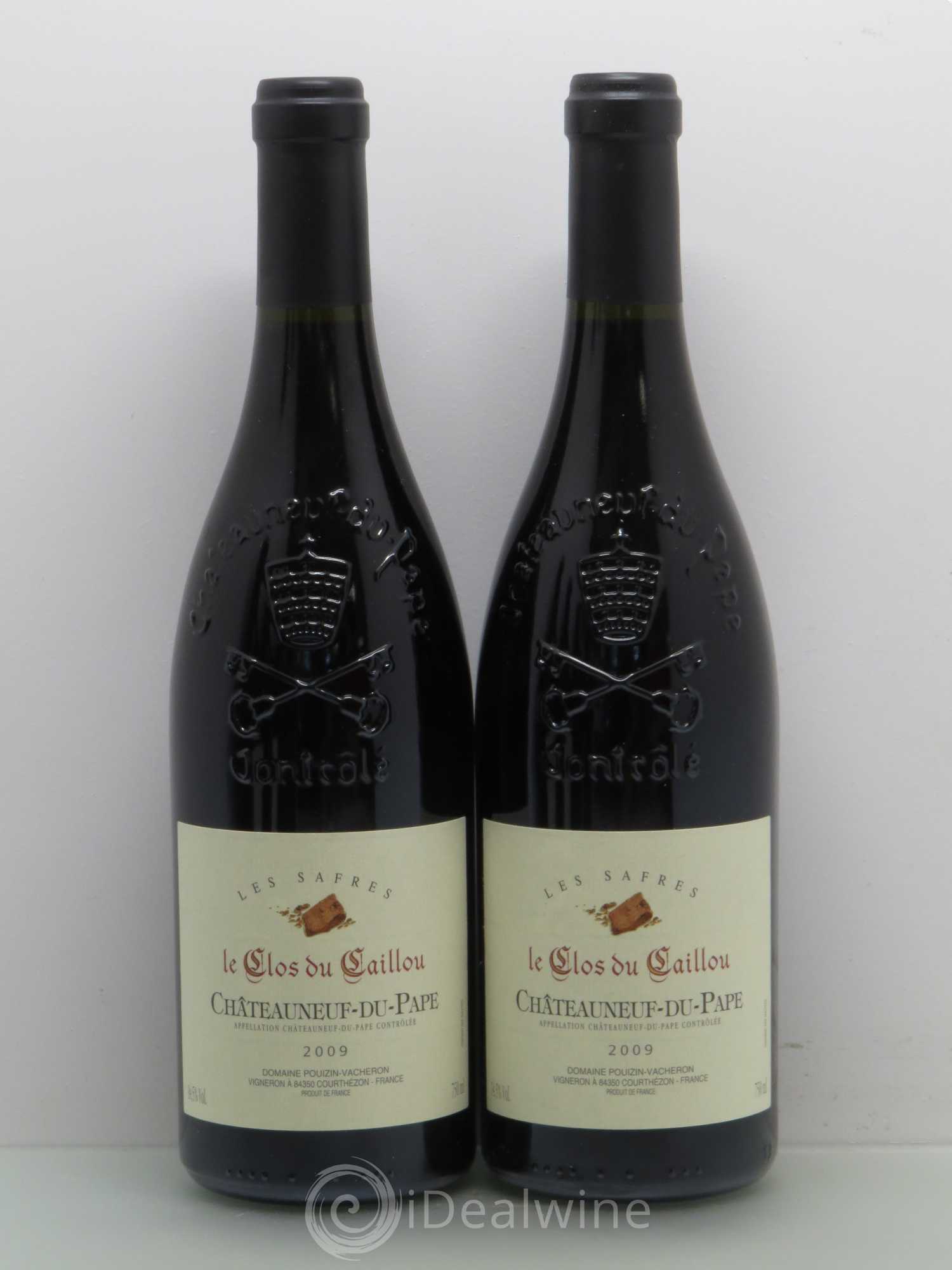 Châteauneuf-du-Pape Le Clos du Caillou Les Safres Sylvie Vacheron (sans prix de réserve) 2009 - Lot de 5 bouteilles - 2