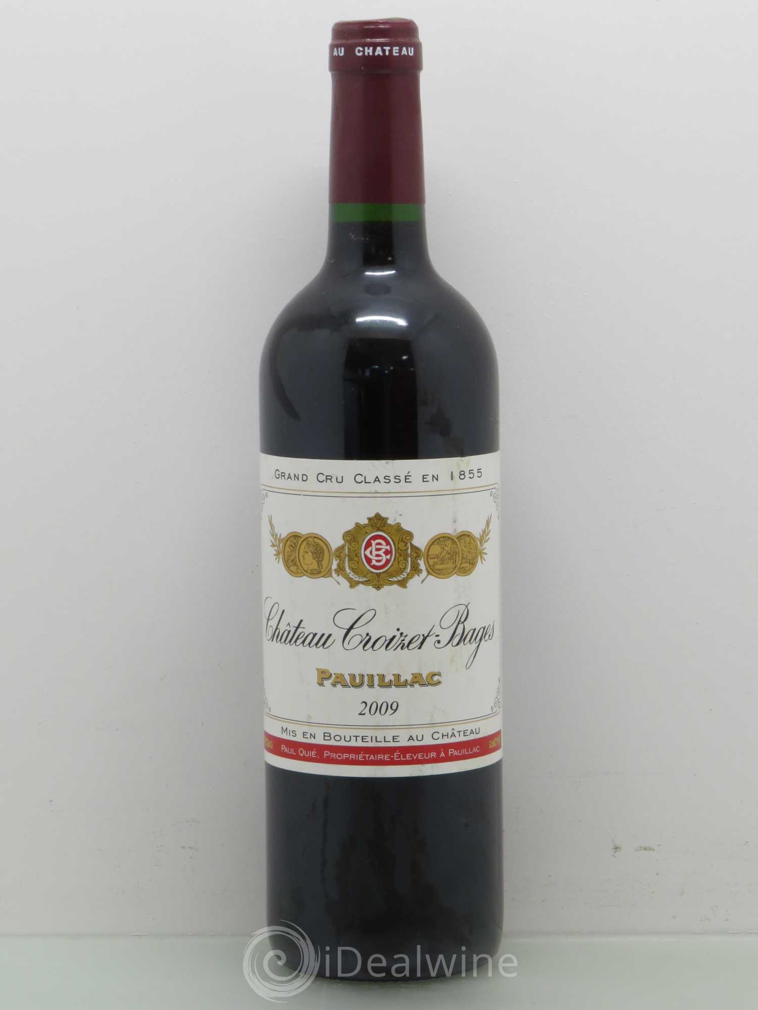 Château Croizet Bages 5ème Grand Cru Classé (sans prix de réserve) 2009 - Lot de 1 bouteille - 0