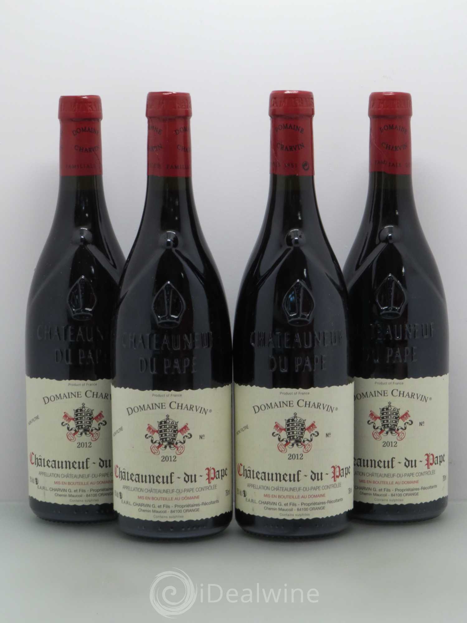 Châteauneuf-du-Pape Charvin (Domaine) (sans prix de réserve) 2012 - Lot de 4 bouteilles - 0